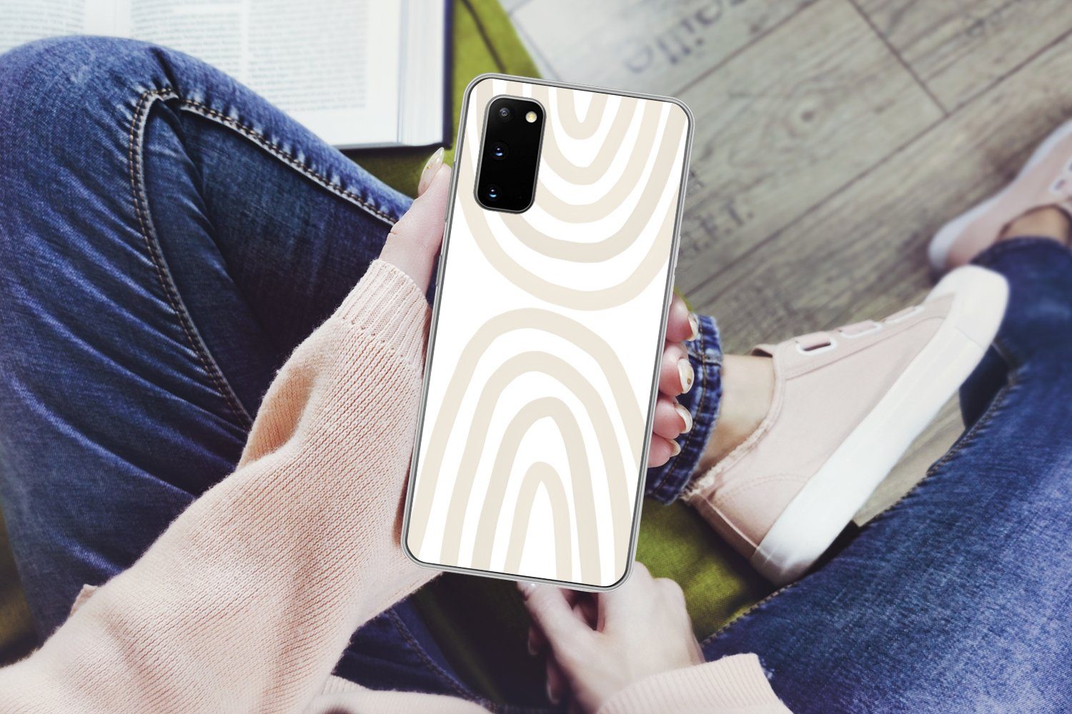 MuchoWow Handyhülle für Samsung Galaxy S20 Regenbogen - Pastell - Design - Abstrakt, Phone Case, Silikon, Schutzhülle Dünn