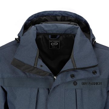 Dry Fashion Funktionsjacke Herren Jacke Emden Meliert - Outdoor-Jacke Wasserdicht mit Innenfutter