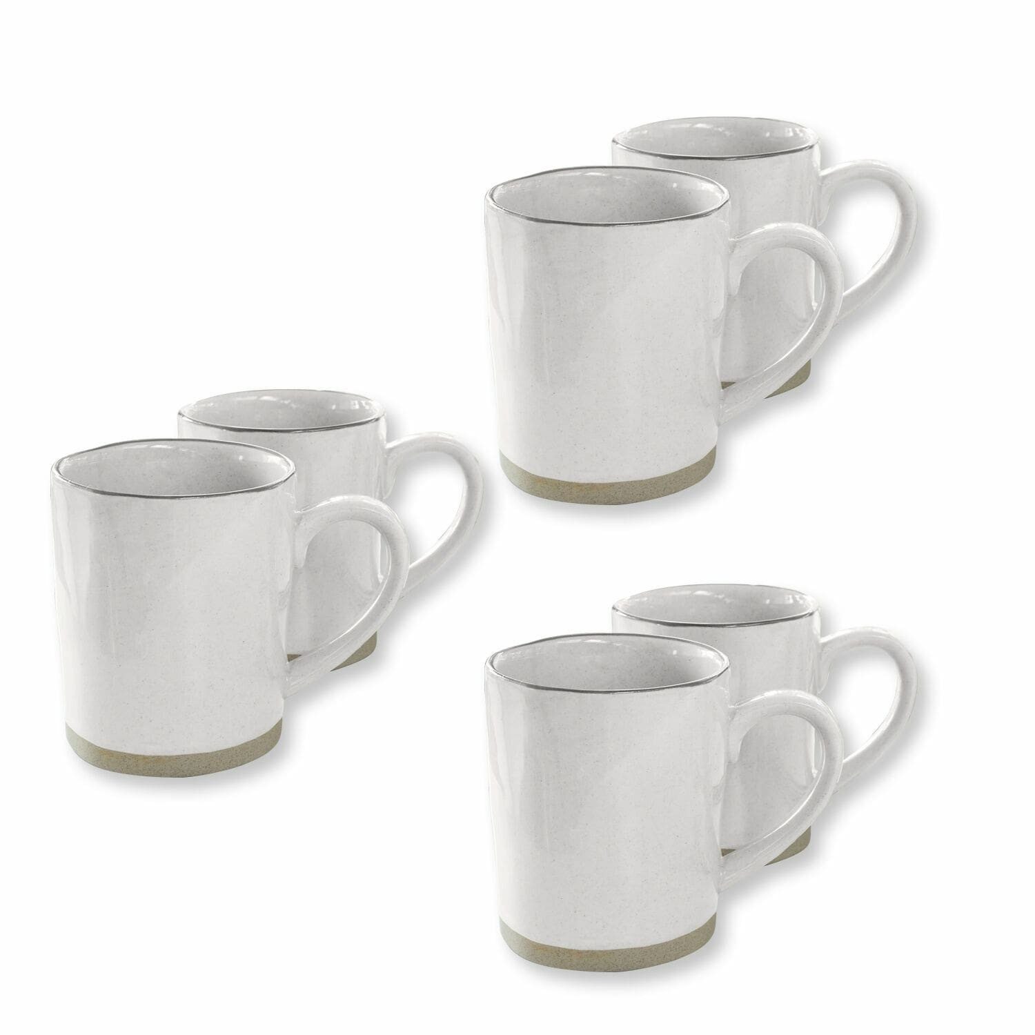 Mirabeau Geschirr-Set Tasse 6er Set Biarré weiß, Steinzeug