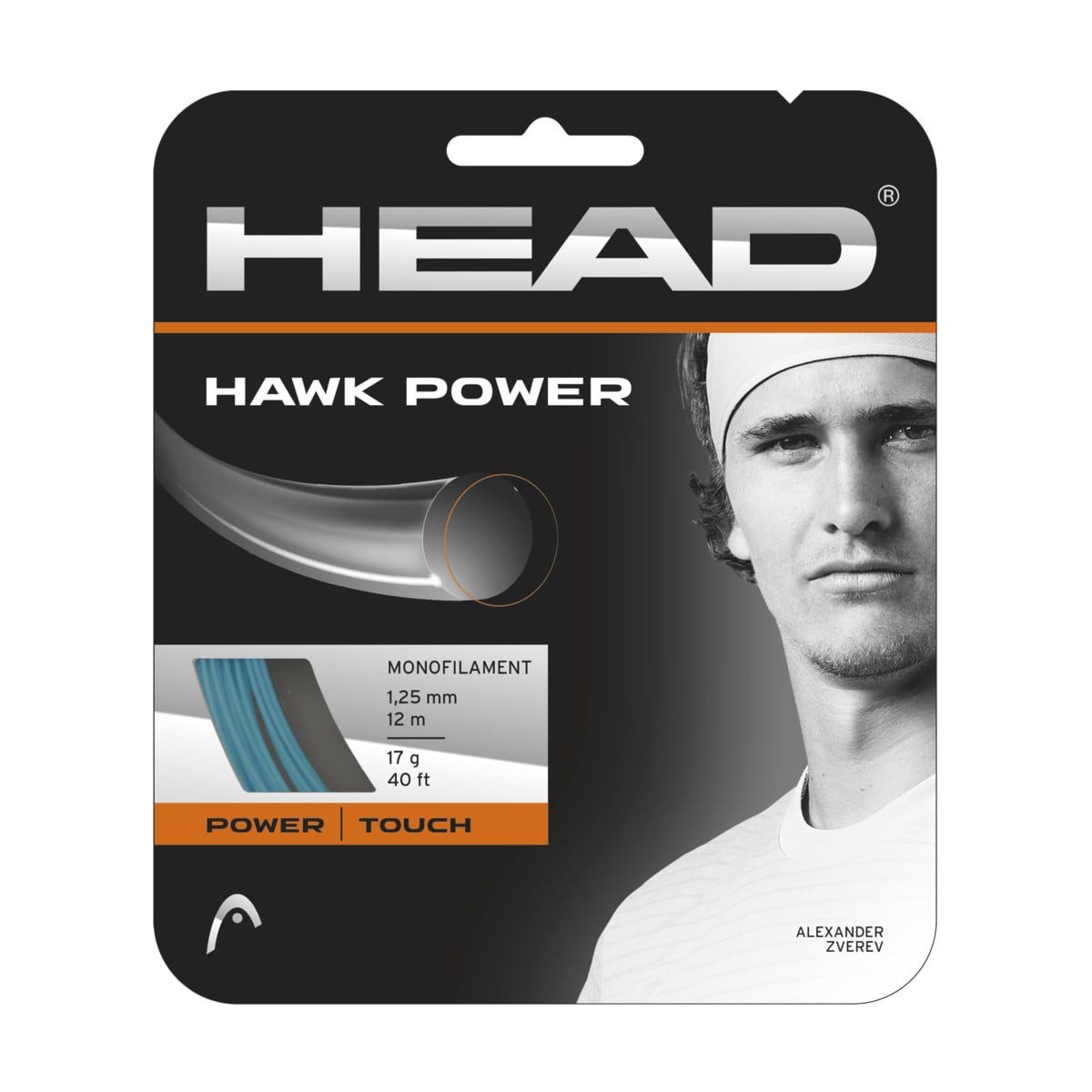 Head Tennissaite Hawk Power (Power) petrol 12m Set, Saitendicke: 1.30