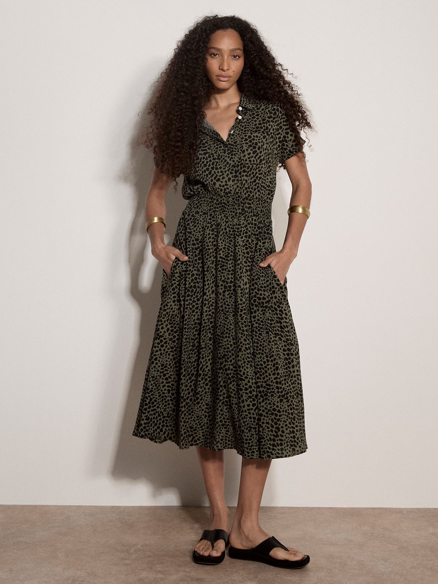 Apricot Midikleid Midikleid mit Animal-Print