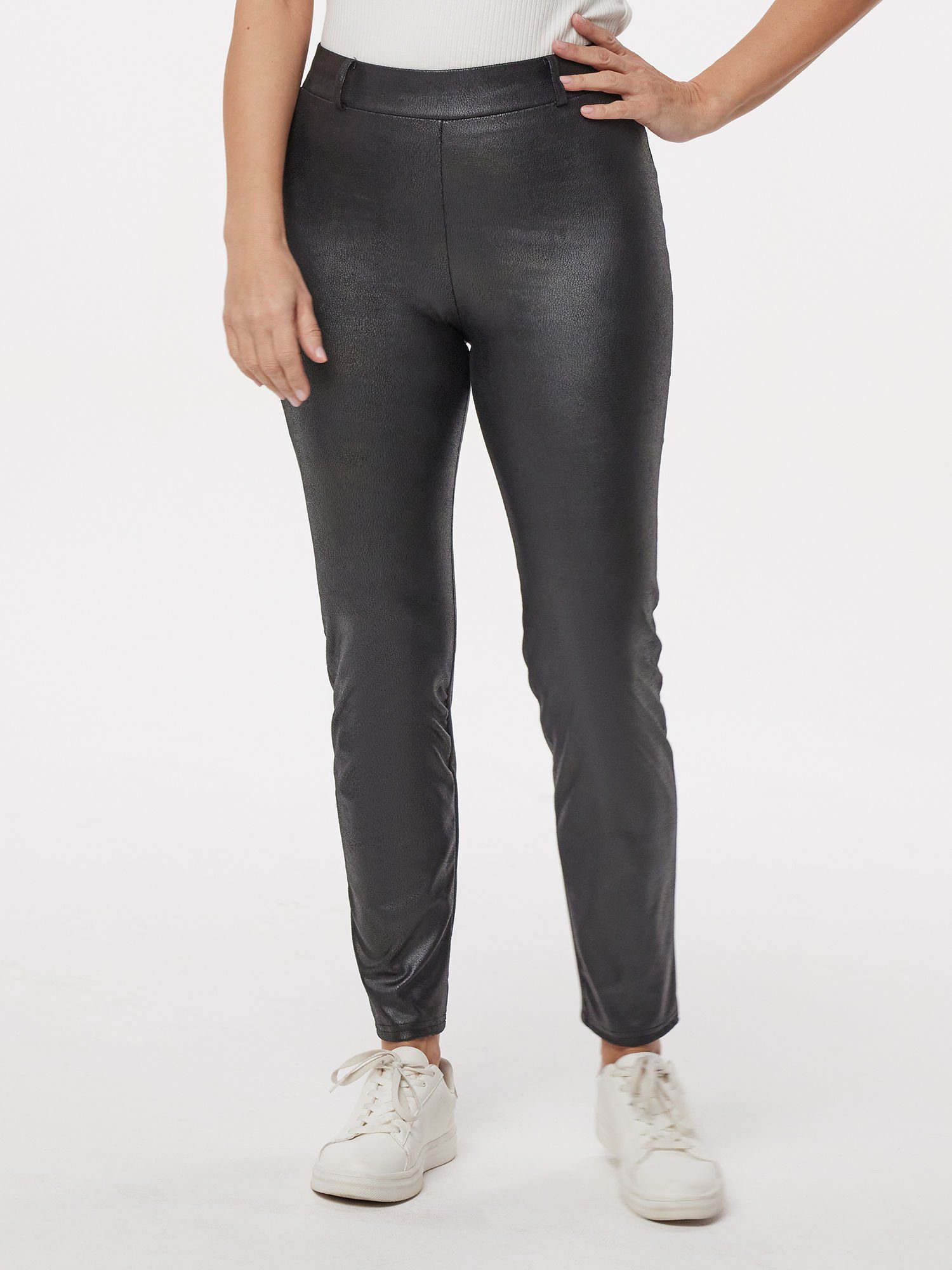 MONACO blue Lederimitathose Leggings koerpernah in günstig online kaufen