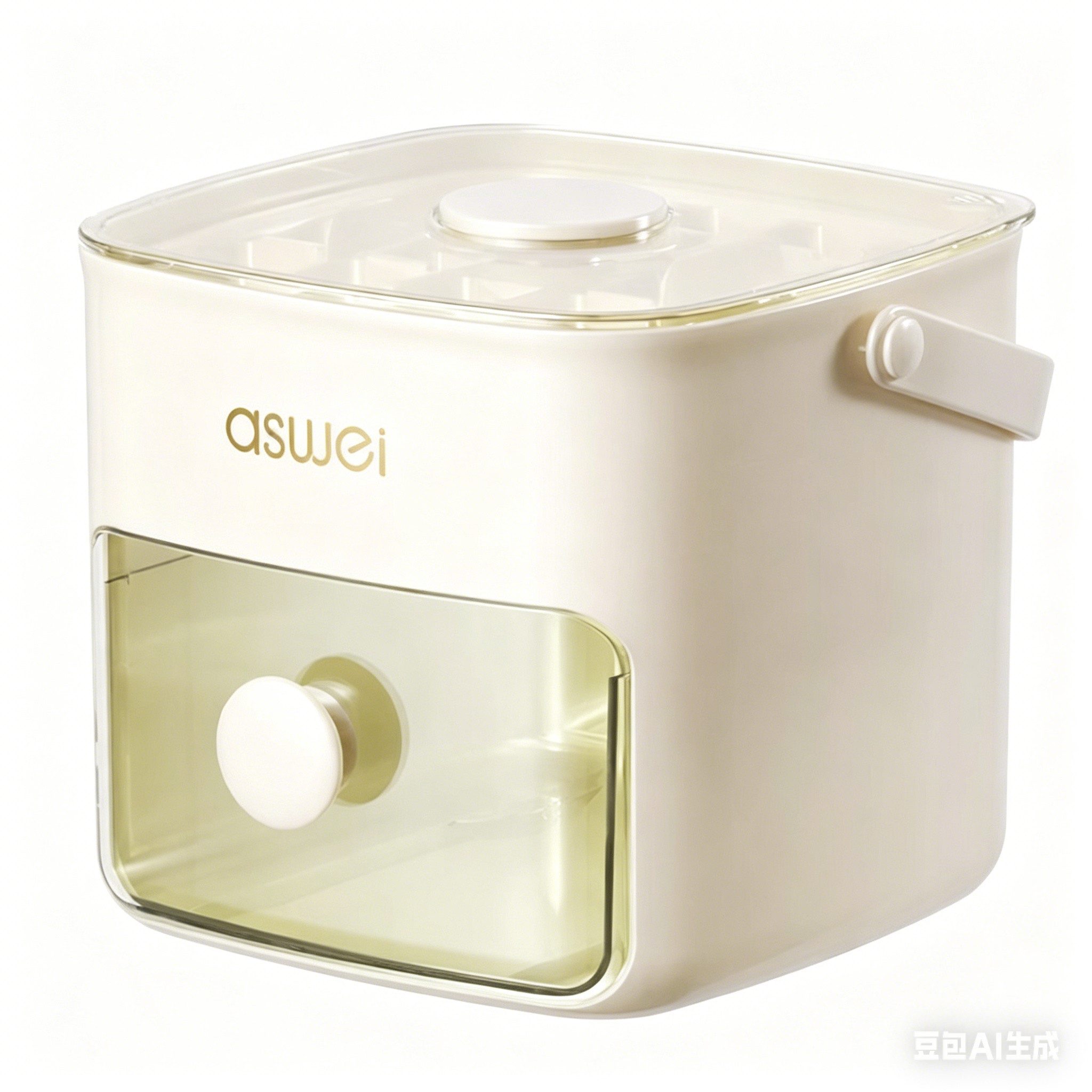 GARRYFIZH Eiswürfelmaschine Eiswürfelbereiter 48 Fächer mit Behälter & Press-Funktion, BPA-frei, Eis per Klick, 1L Vorratsbox, lebensmittelecht, platzsparendes Design