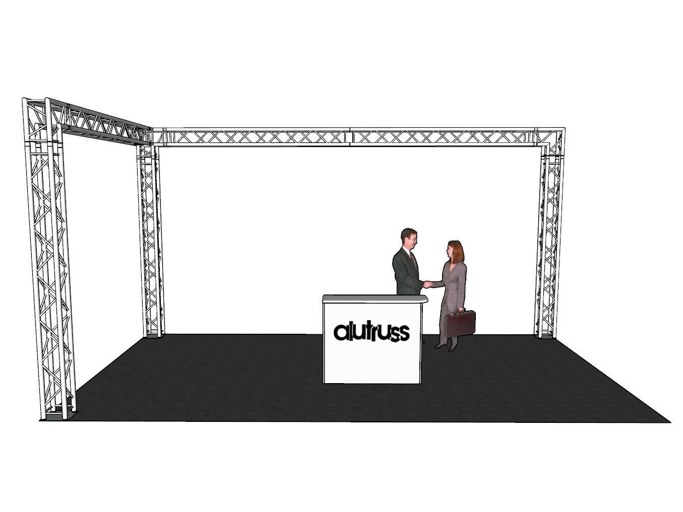 Thumbnail - Alutruss Rahmentraverse ALUTRUSS Traversenset QUADLOCK 6082 L-Form 7x4x3,5m (BxTxH)