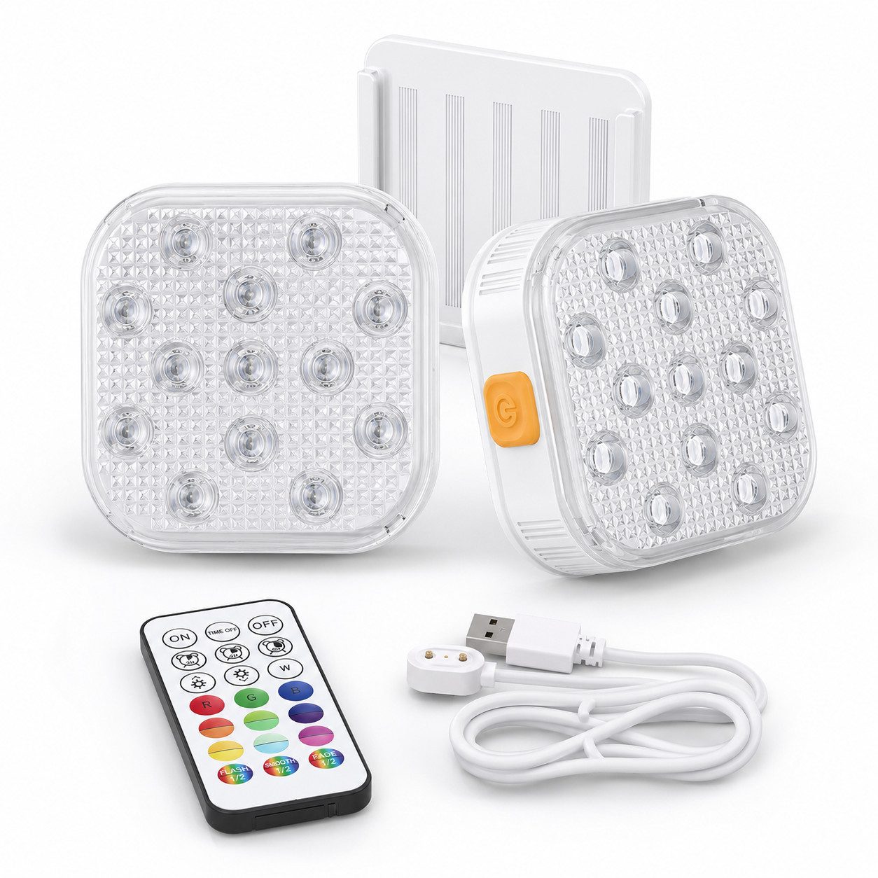 Tekoo Pool-Lampe LED Poollicht IP68, RGB Unterwasserbeleuchtung mit Fernbedienung, LED fest integriert, RGB-Farbwechsel, Mehrfarbig, IP68 wasserdicht, RGB-Farbwechsel
