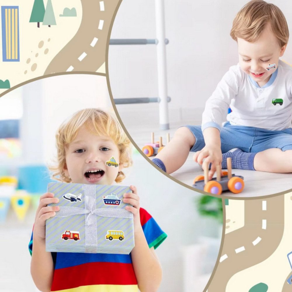 Ware aus aller Welt Sticker Sticker 500 Kinder-Sticker Flugzeuge Helikopter Auto Schiffe Aufkleber, (500-tlg)
