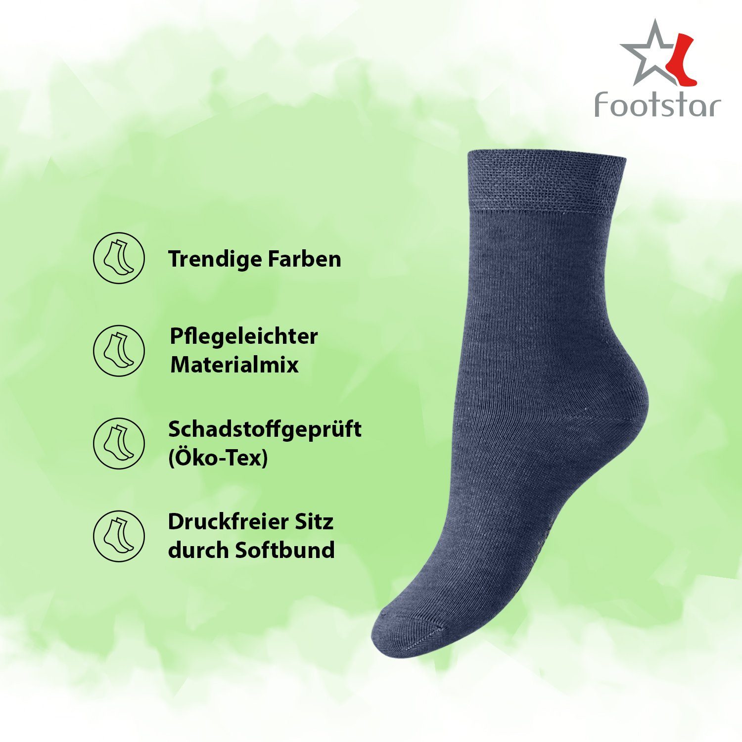 Footstar Basicsocken EVERYDAY! 10 Paar Kinder Socken für Jungen & Mädchen