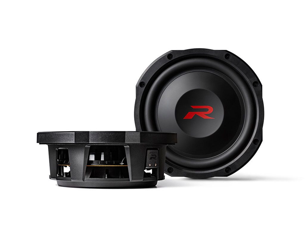 ALPINE RS-W10D4 25cm R-Series Shallow Subwoofer mit 4 Ohm Doppelschwingspule Auto-Subwoofer (600 W, max.: W 25 cm)