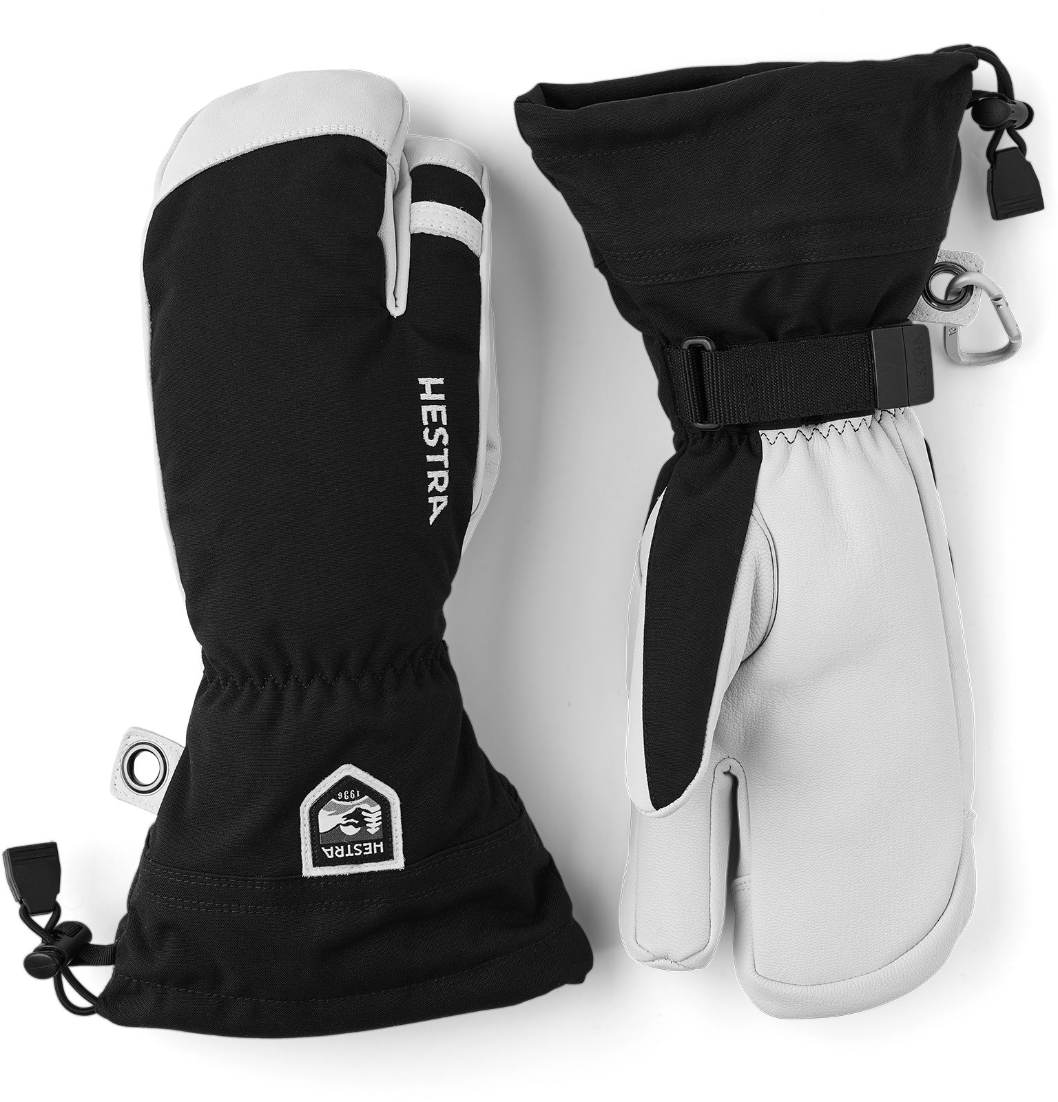 Skihandschuhe Army Leather Heli Ski - 3 Finger black