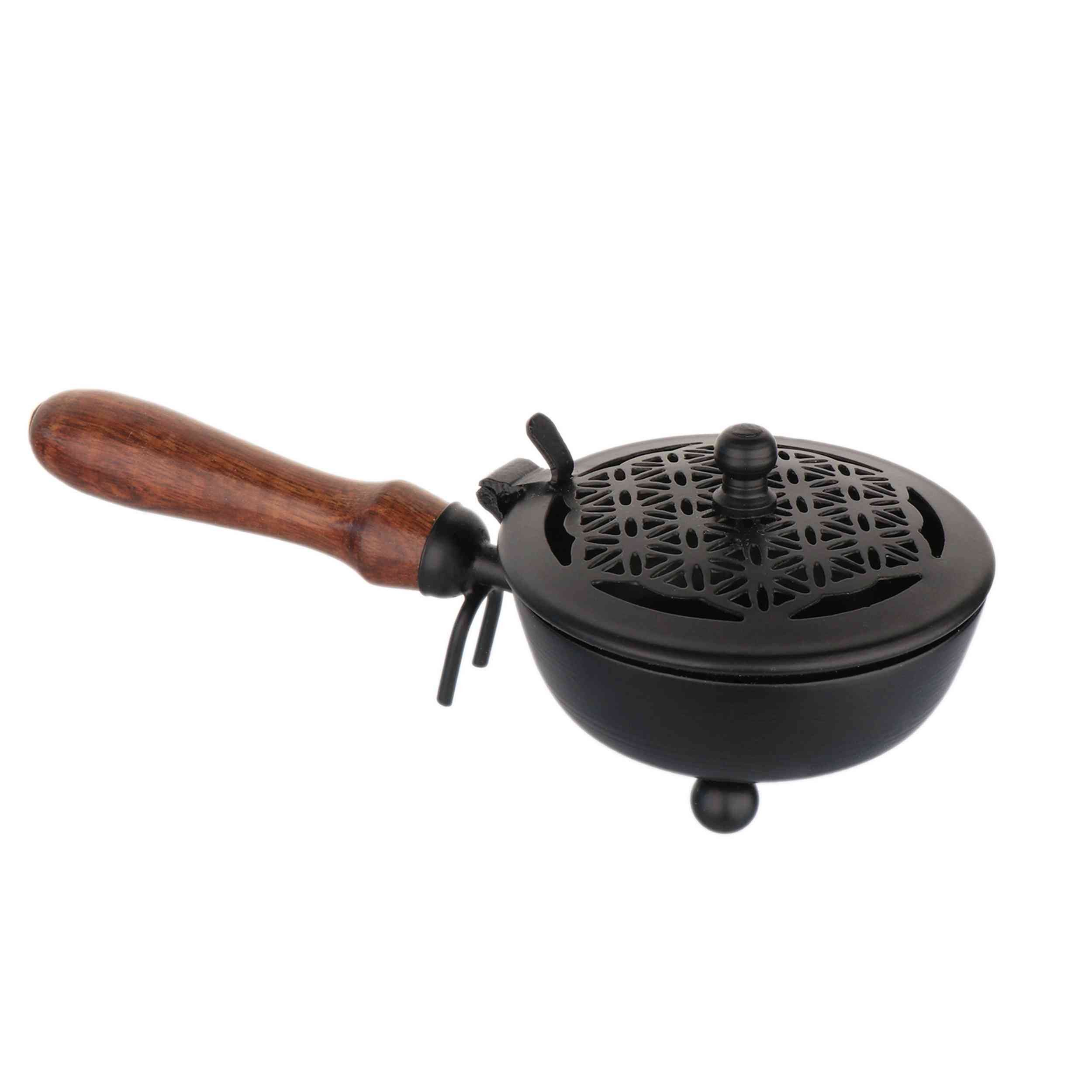 NKlaus Räucherschale Räuchergefäß Eisen 21x9 cm Blume des Lebens