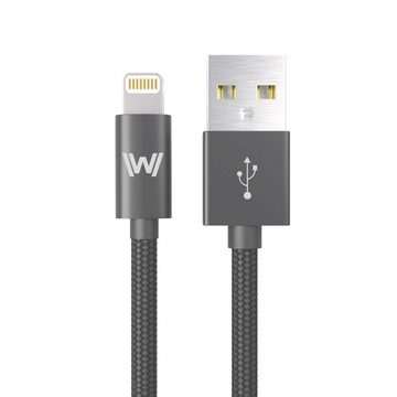 Widmann-Shop Ladekabel iPhone USB A auf für Apple iPhone 14 13 12 11 Schnell Smartphone-Kabel, Lightning, USB Typ A (100 cm), Schnellladekabel