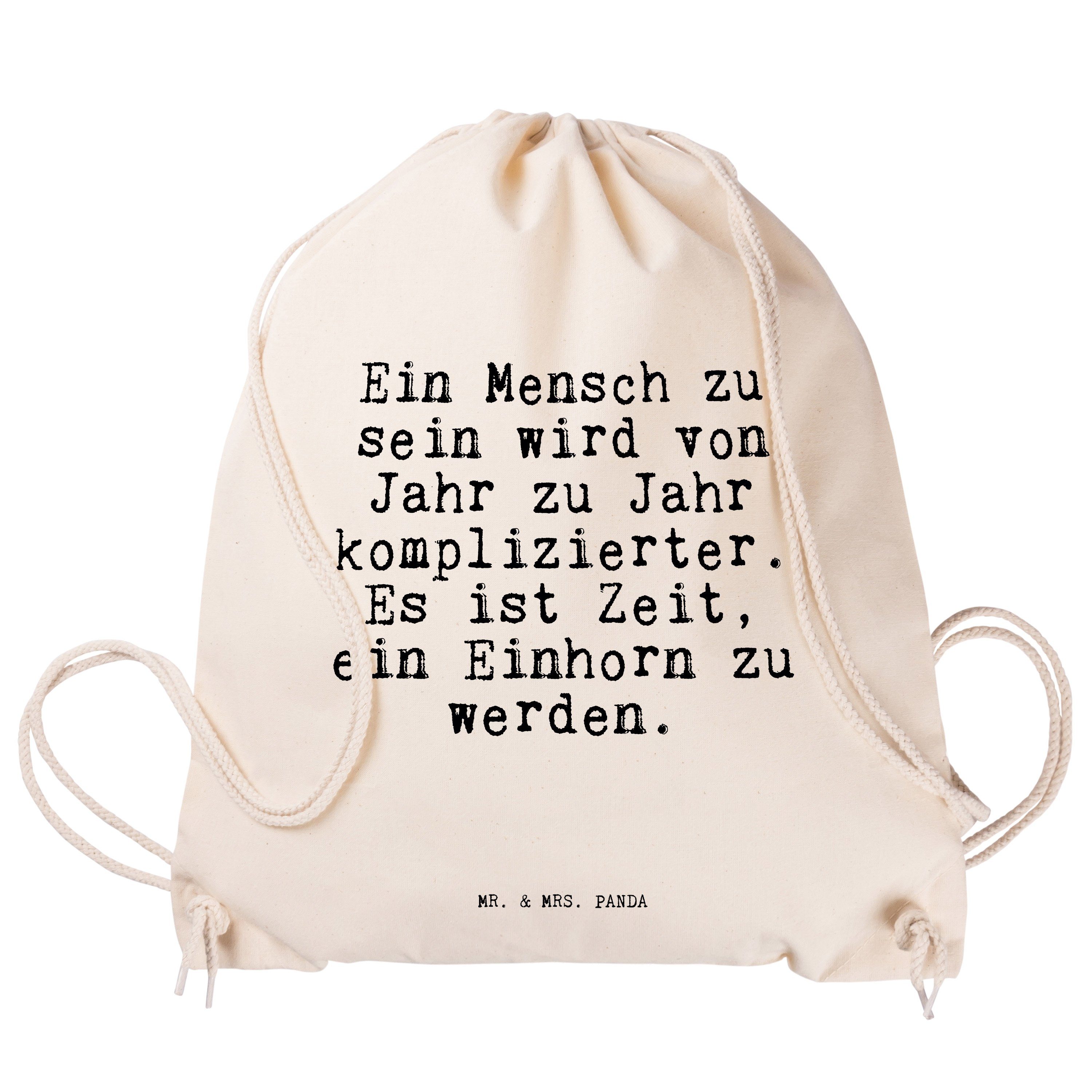 & Transparent Mr. Sporttasche Ein Panda Zitate, zu Mensch Mrs. (1-tlg) Spo - sein... - Menschen, Geschenk,