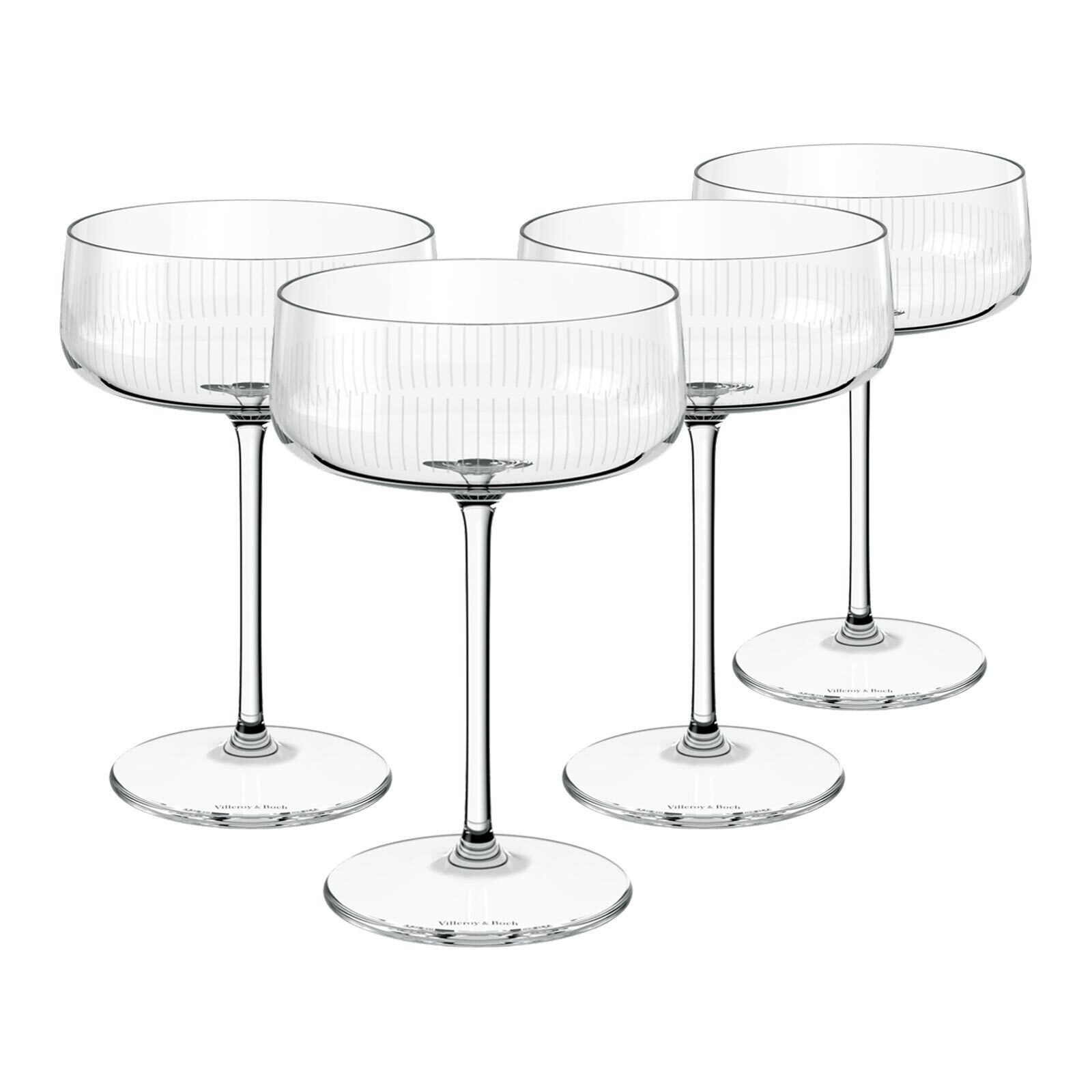 Villeroy & Boch Champagnerglas Afina Sekt- / Champagnerschalen 120 ml 4er Set, 4-tlg., Kristallglas