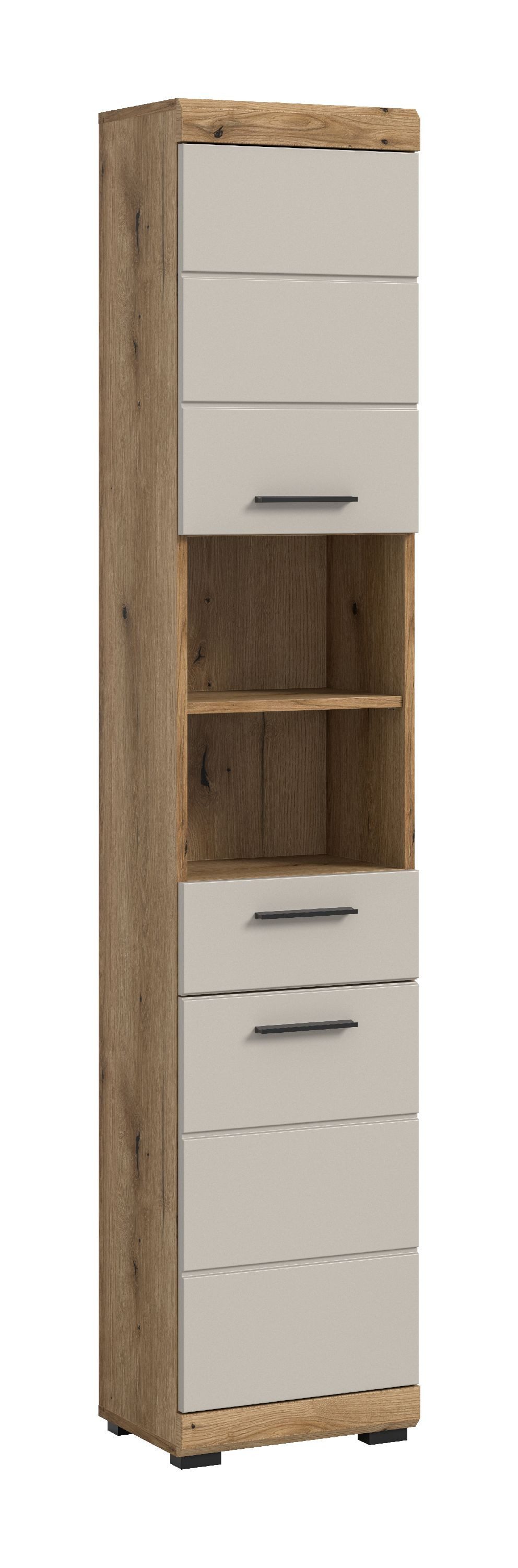 xonox.home Hochschrank Scout Evoak Oak Nachbildung Melamin beschichtet modern 37x191x31 cm