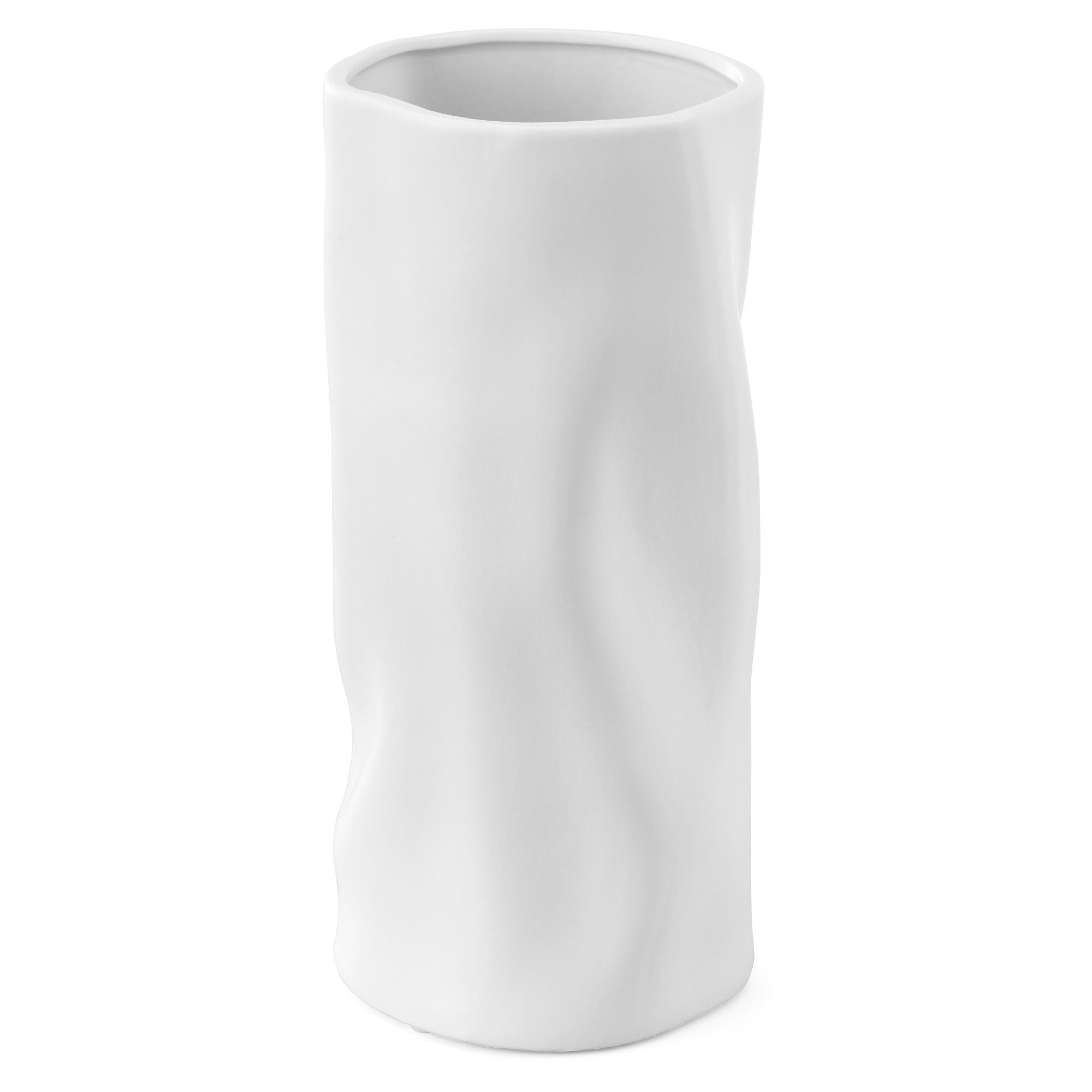 Dekovase - Wohnzimmer Vase Navaris modern weiß Blumenvase Blumen - Vase Deko