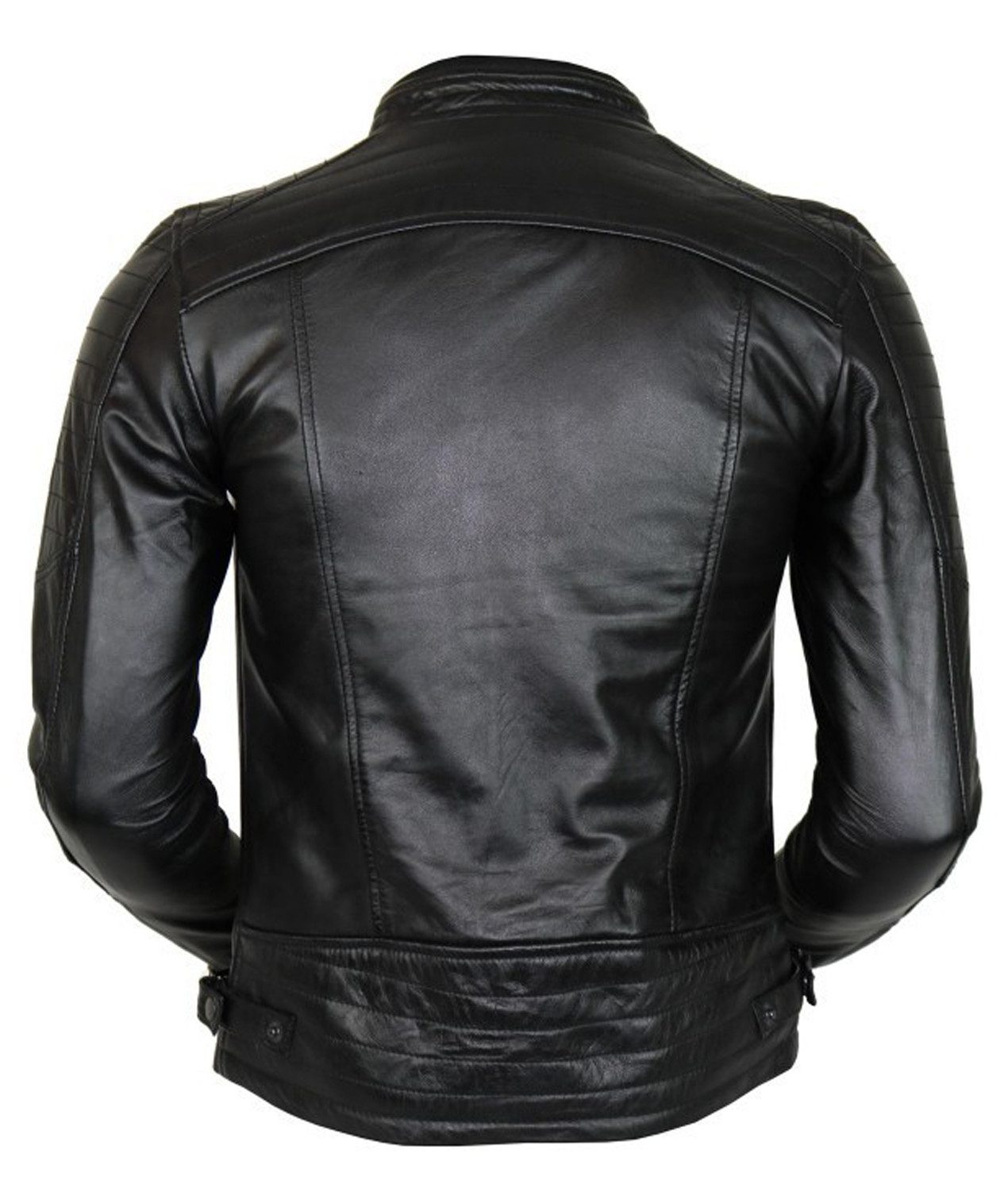 MDM Bikerjacke Herren Lamm Nappa Lederjacke Leichte Sommer Biker Lederjacke günstig online kaufen