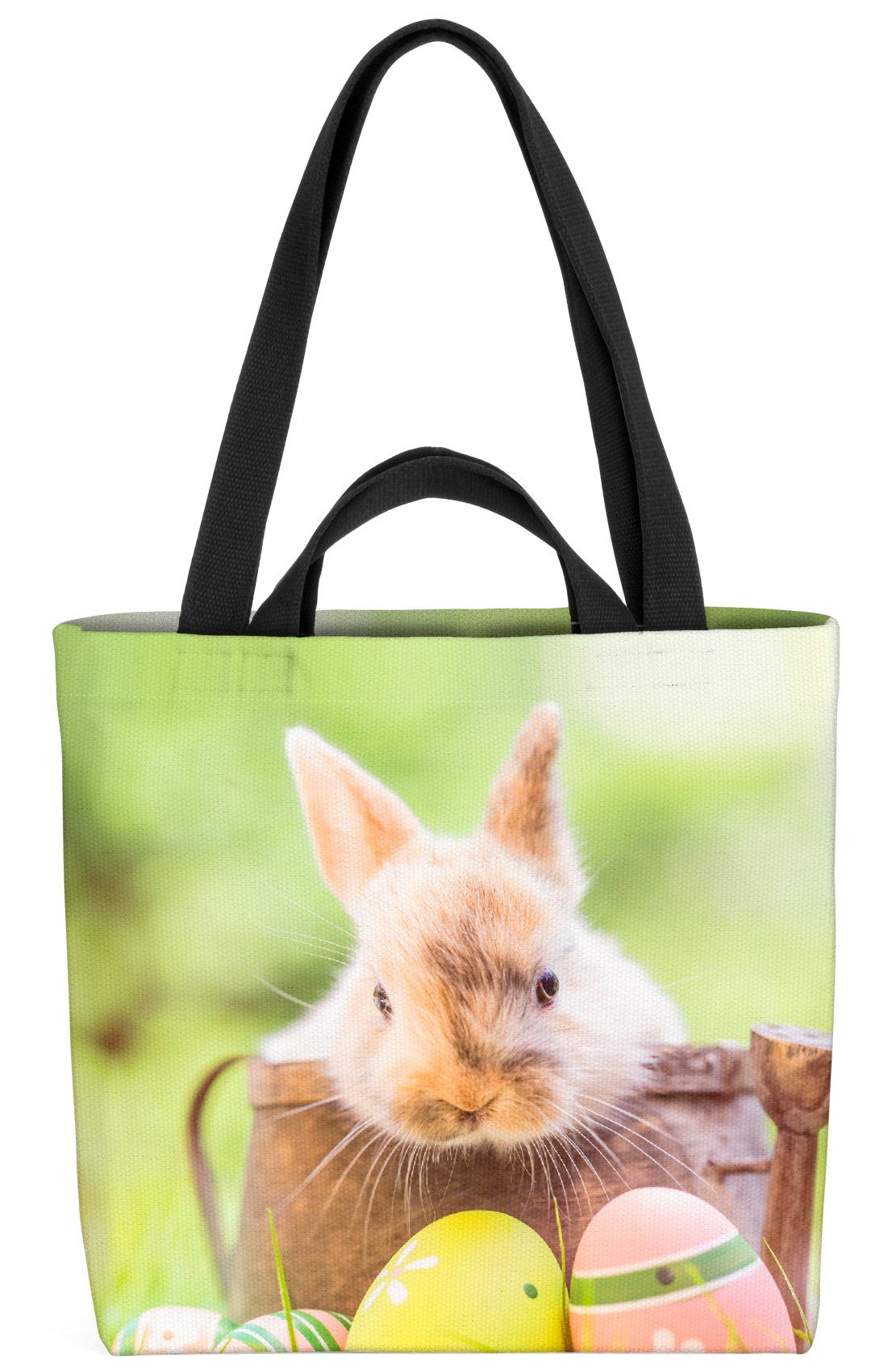 VOID Henkeltasche (1-tlg), Ostereier Hase Osterhase Ostereier Hase Osterhase Ostern Wiese Garten