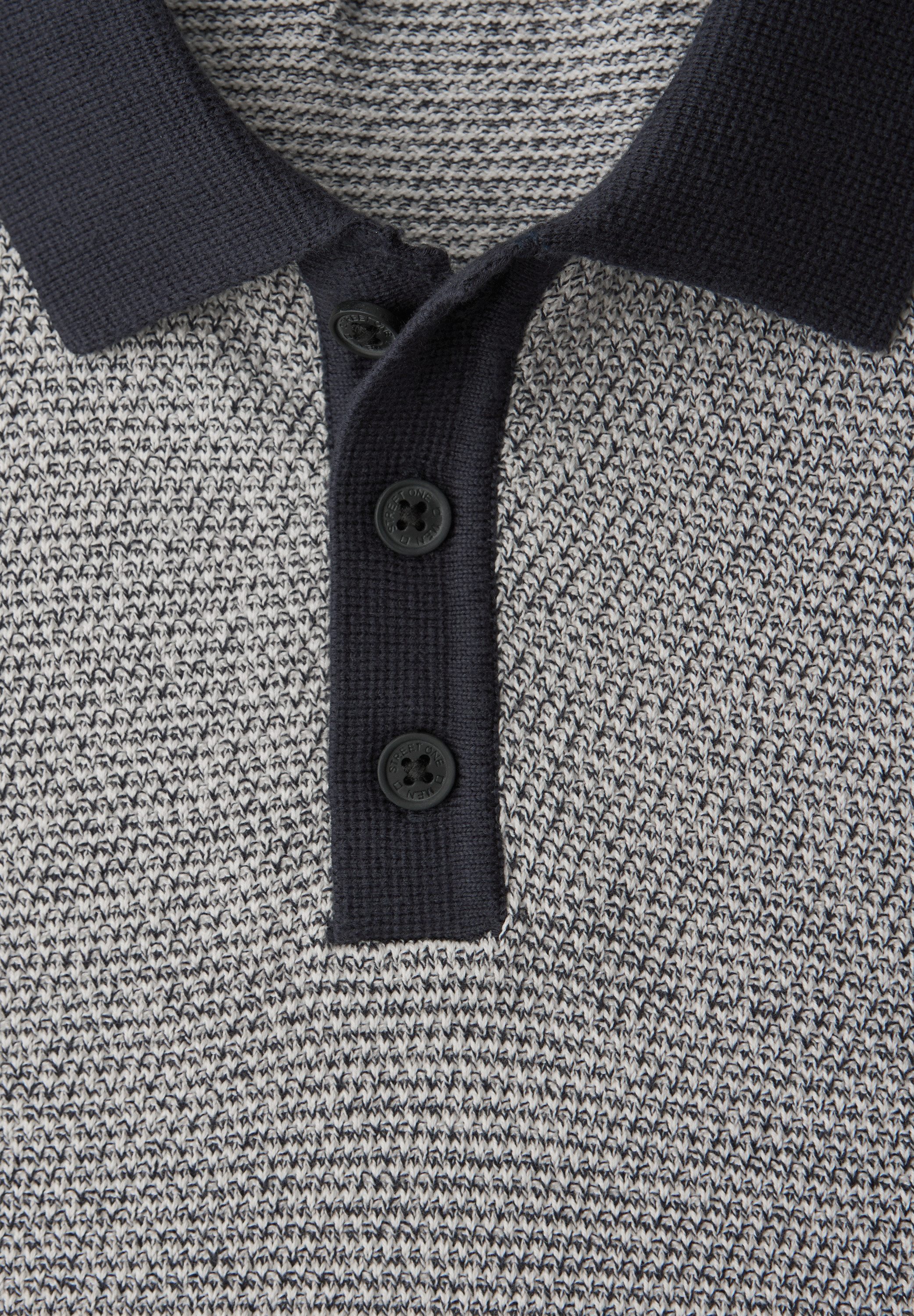 STREET ONE MEN Kurzarmpullover im soften Baumwoll-Mix