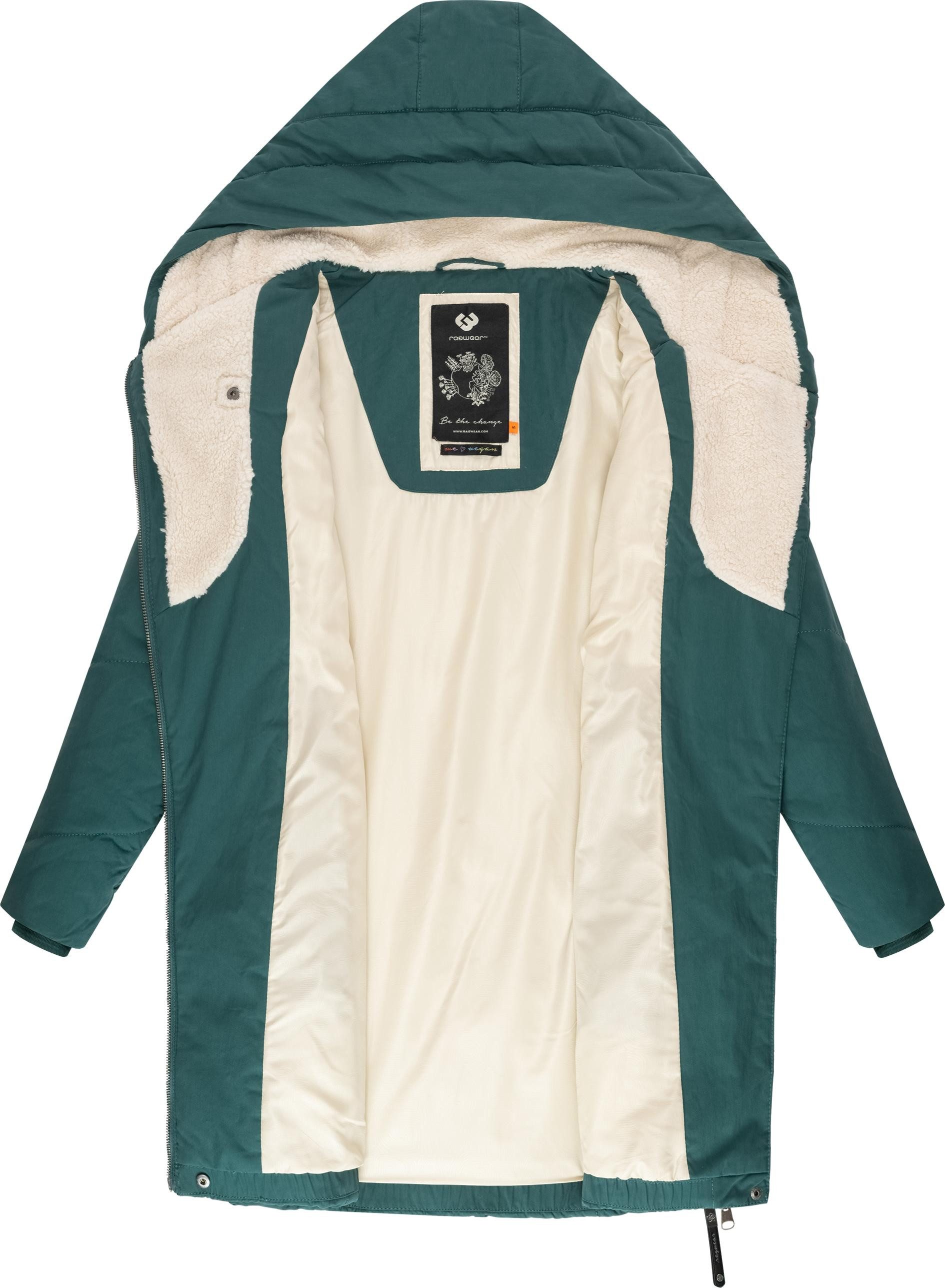 Ragwear Wintermantel Gordon Long gesteppter Winterparka mit asymmetrischem Kragen – Bild 5 von 5