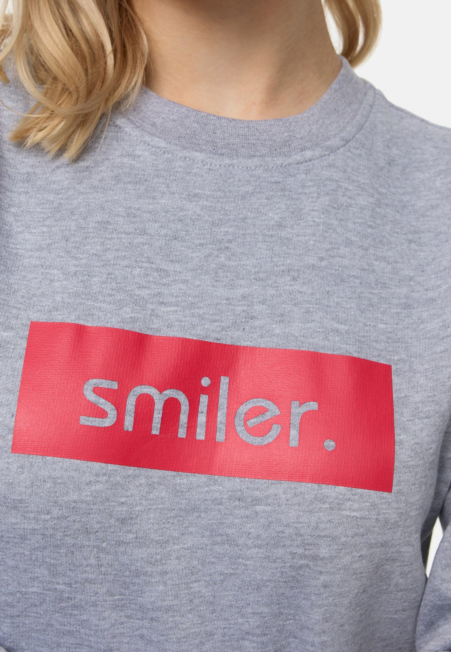 smiler. Sweatshirt dude. mit Label-Applikationen