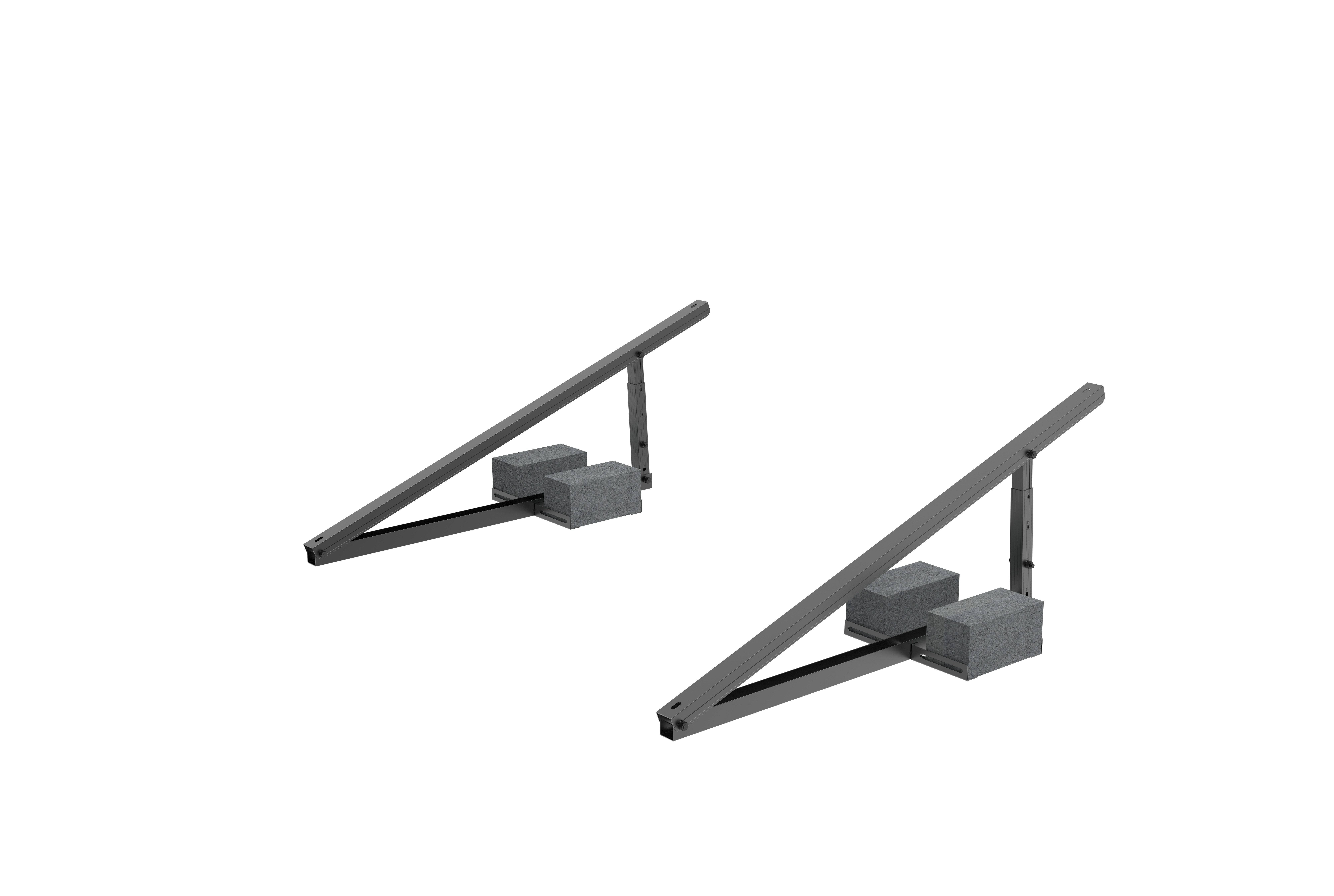 Solarway Balkonkraftwerk Halterung für 2 Solarmodule Balkonhalterung schwarz, (Modulbreite 1096–1134 mm, 2-St), Aufständerung für 2 Solarmodule für Balkon Gelän – Bild 4 von 5