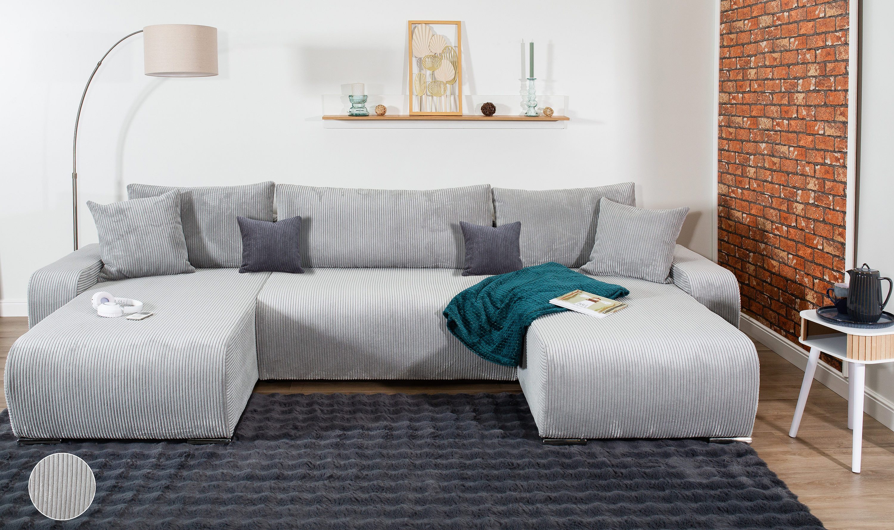 COLLECTION AB Wohnlandschaft "Paola U-Form, Breite 314 cm" Wohnlandschaft,2 günstig online kaufen