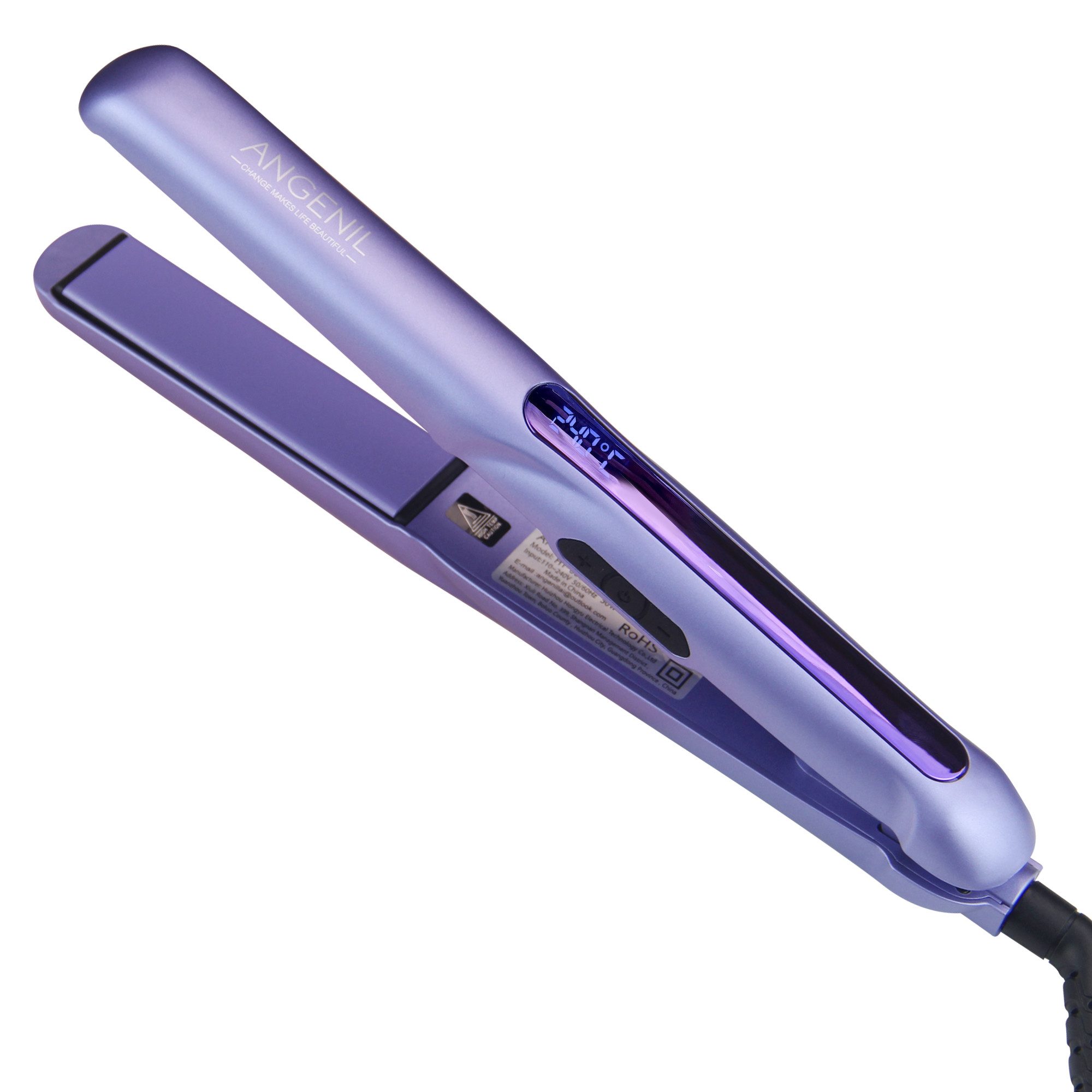 ANGENIL Glätteisen Ionen, 1 Zoll, tragbar, für Damen, Lockenstab mit doppelter Spannung, 2-in-1, professionelle Keramikplatte