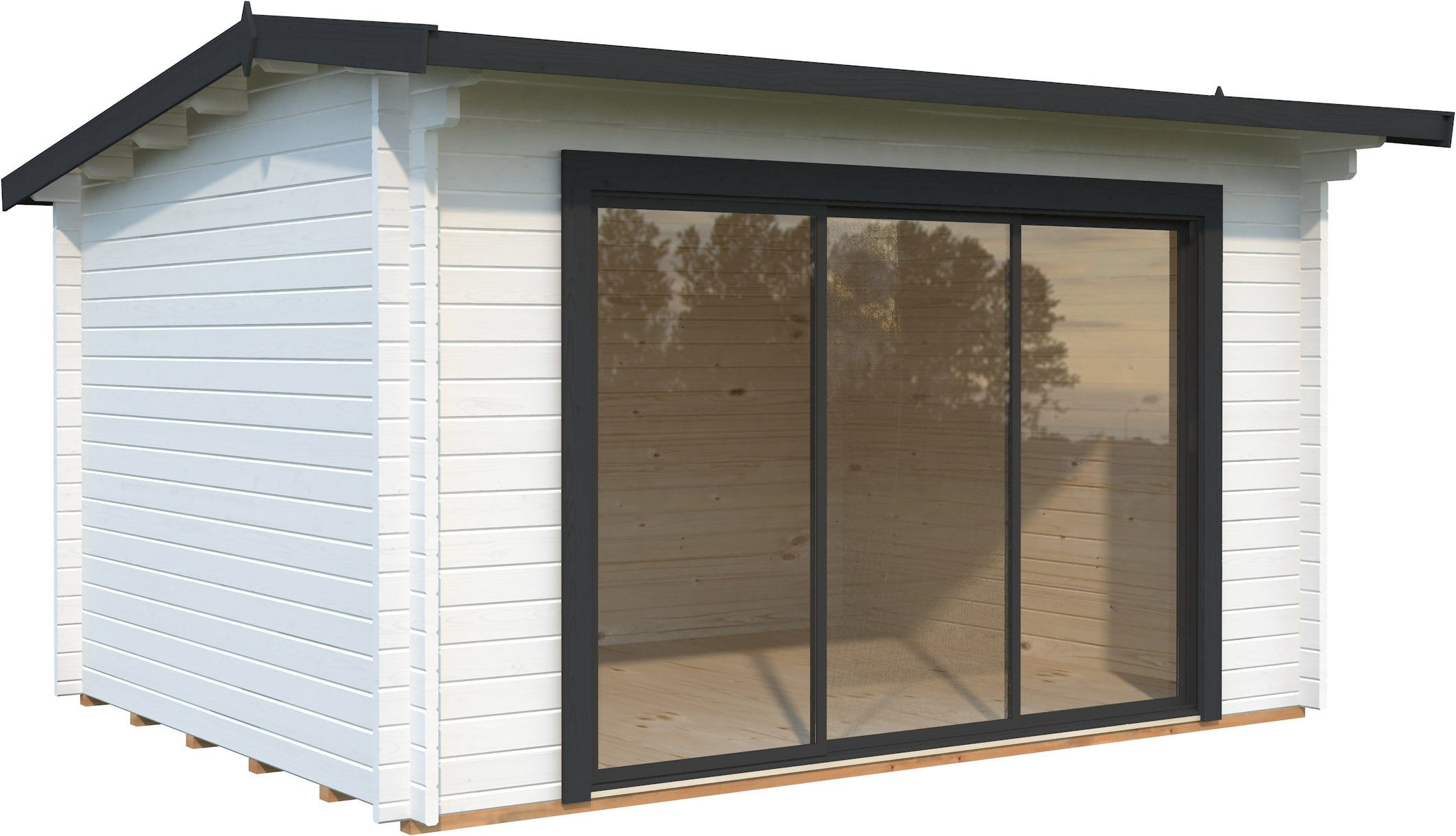 Palmako Gartenhaus Ines 11,1 m², Slide Plus, BxT: 434x379 cm
