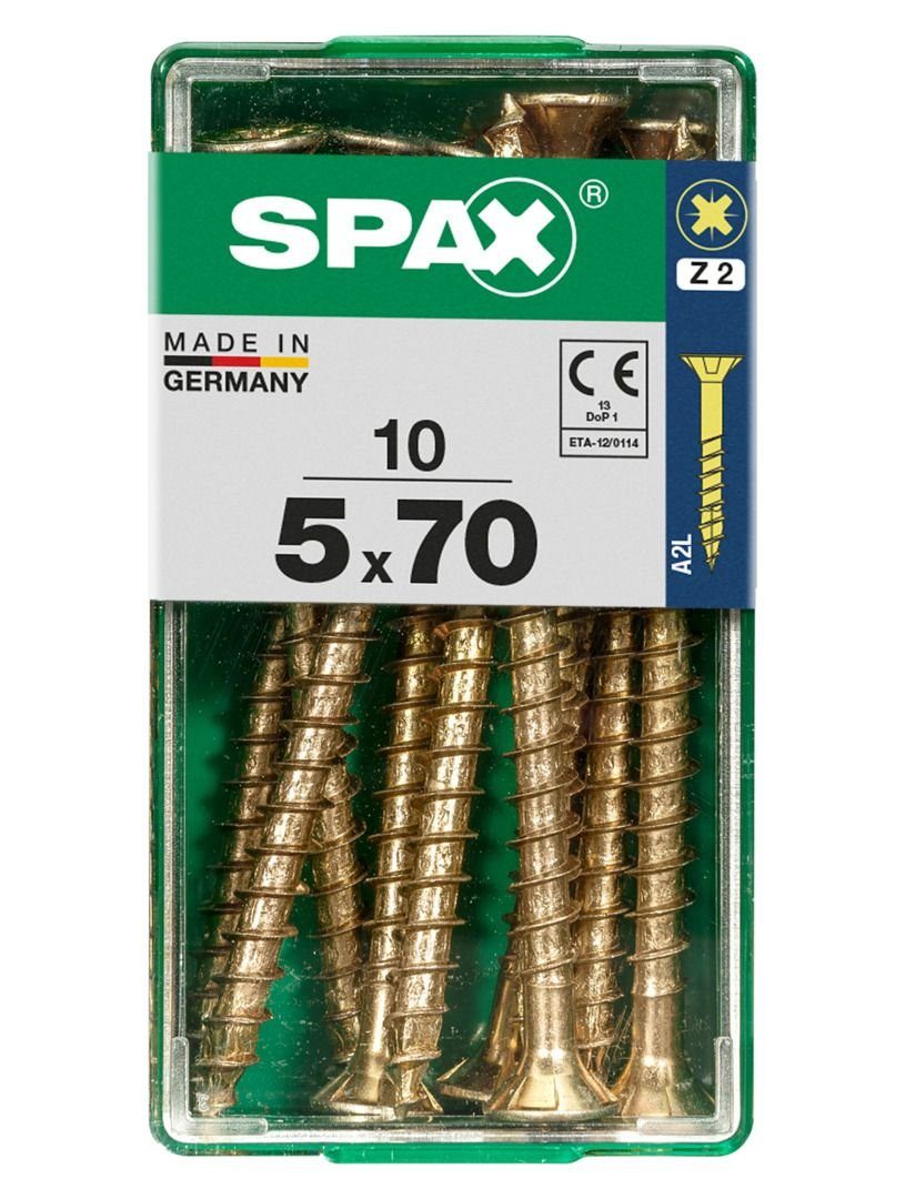 SPAX Holzbauschraube Spax Universalschrauben 5.0 x 70 mm PZ 2 - 10 Stk.