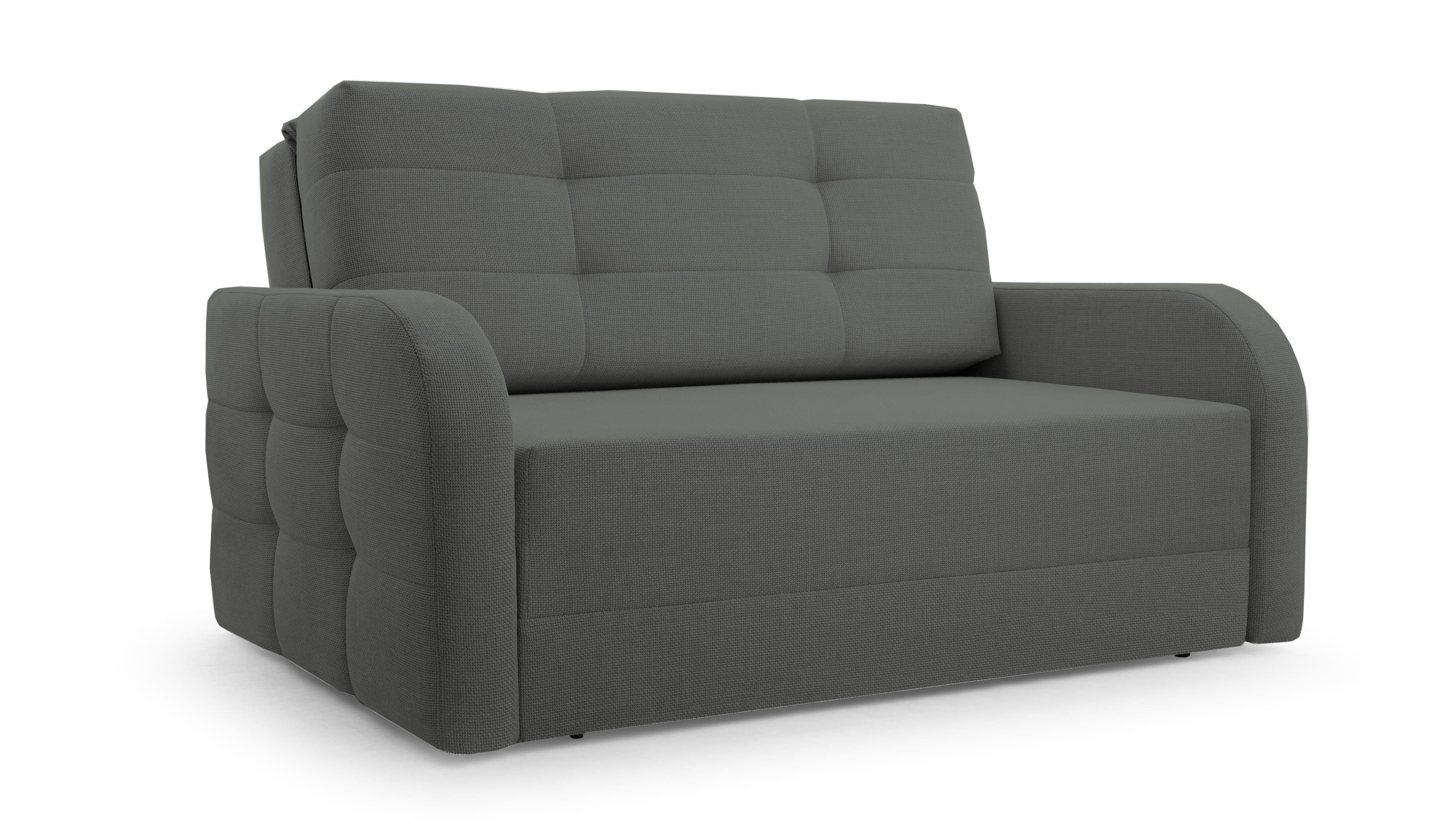 MOEBLO Kindersofa Porto 120, Schlafsessel Sofa Sessel, mit Schlaffunktion, mit Bettkasten Hellgrau - BRAGI 13