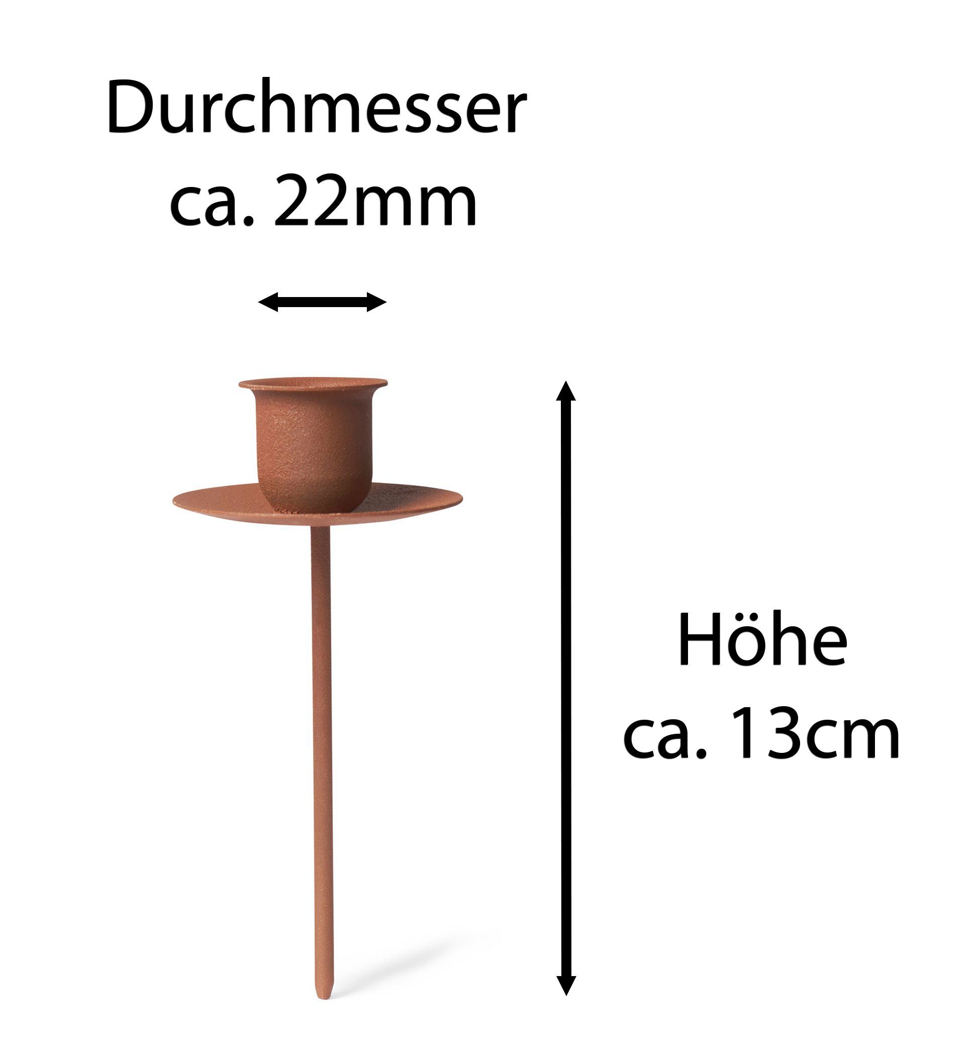 Novaliv Kerzenständer Stabkerze, Kerzenpin, Kerzenhalter, (Spar-Set, 8 St., günstig online kaufen