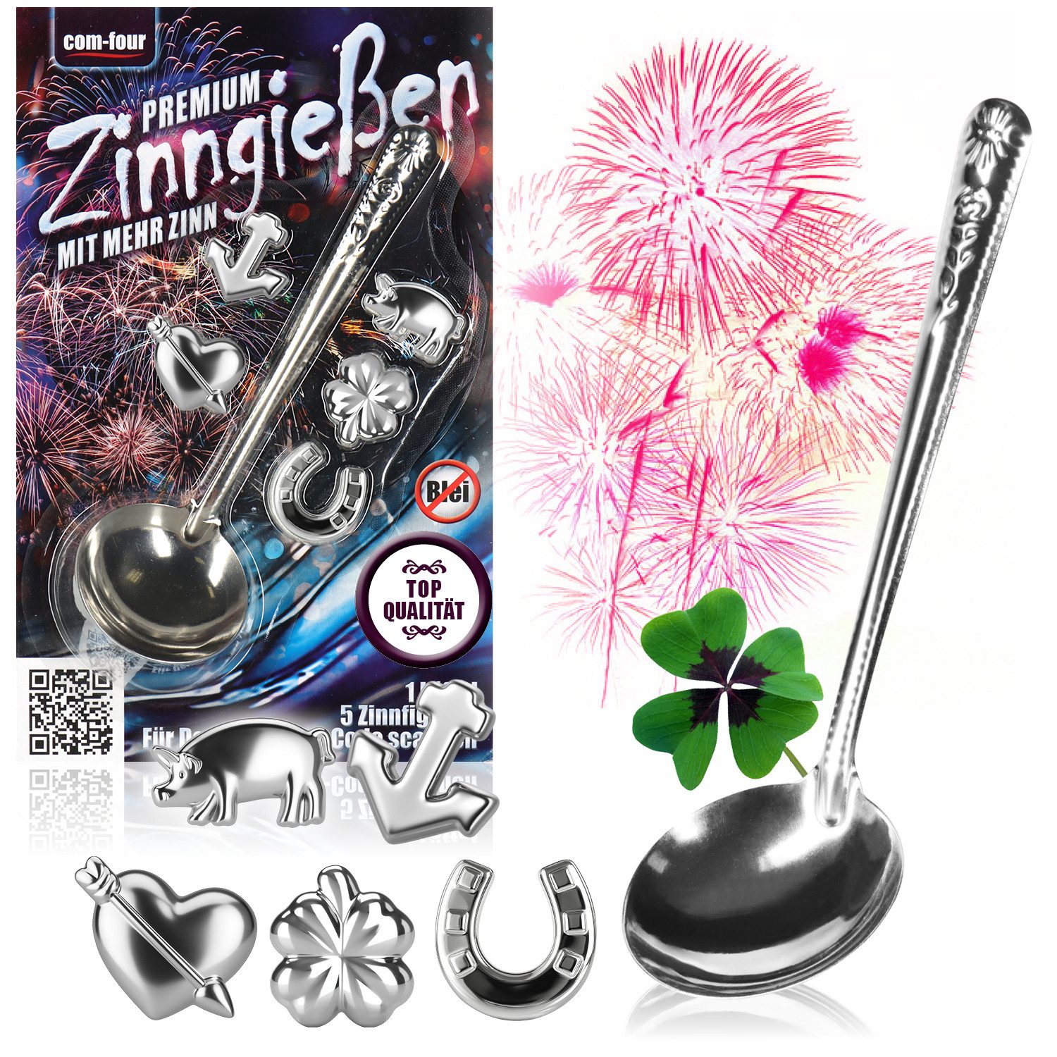 com-four Spiel Zinngießen Set