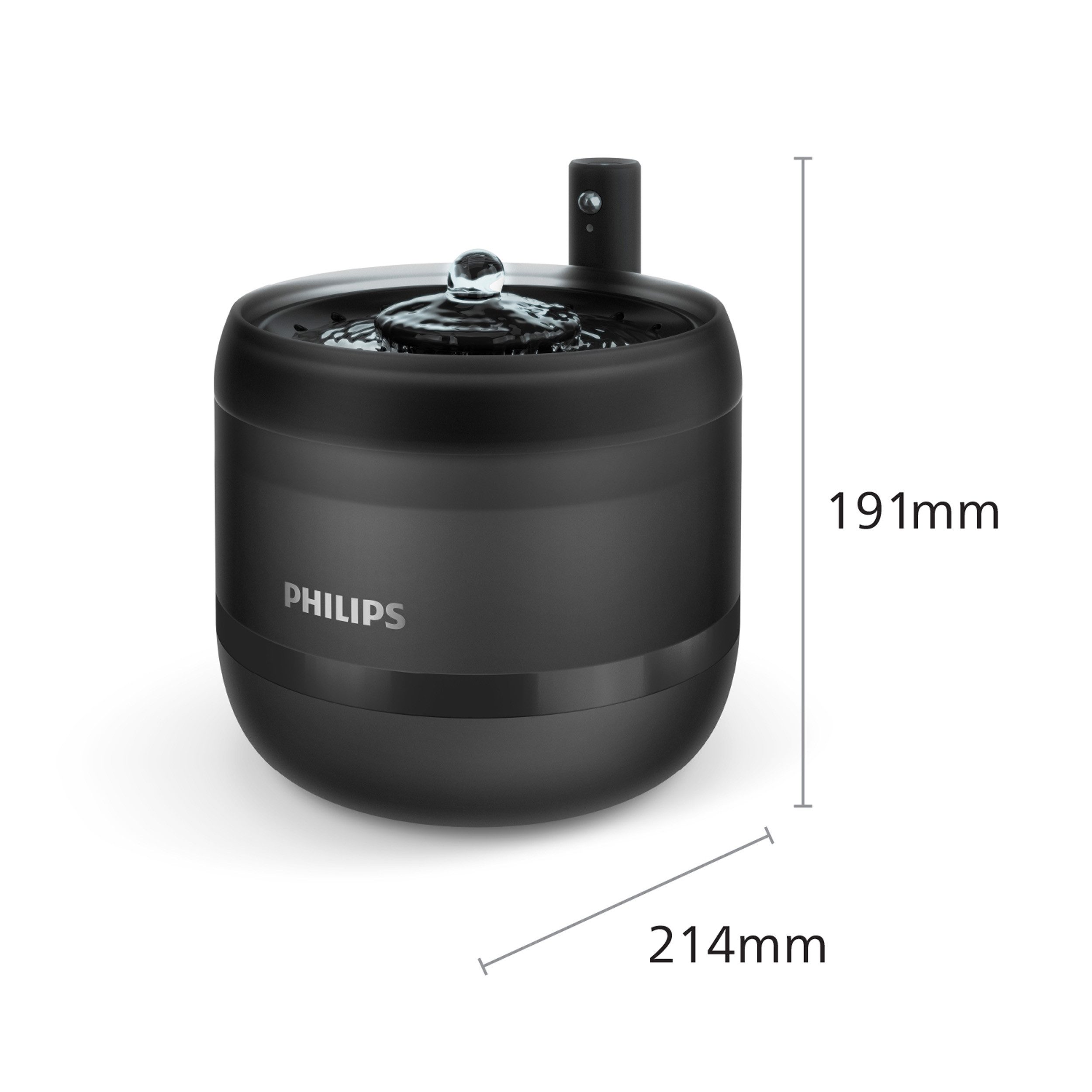 Philips Trinkbrunnen PAW3210/02 Pet Series, 2,2l, für Katzen und kleine Hunde geeignet 2,2 l, mit Nachfüllüberwachung, 4-schichtigem Filtersystem, flüsterleise