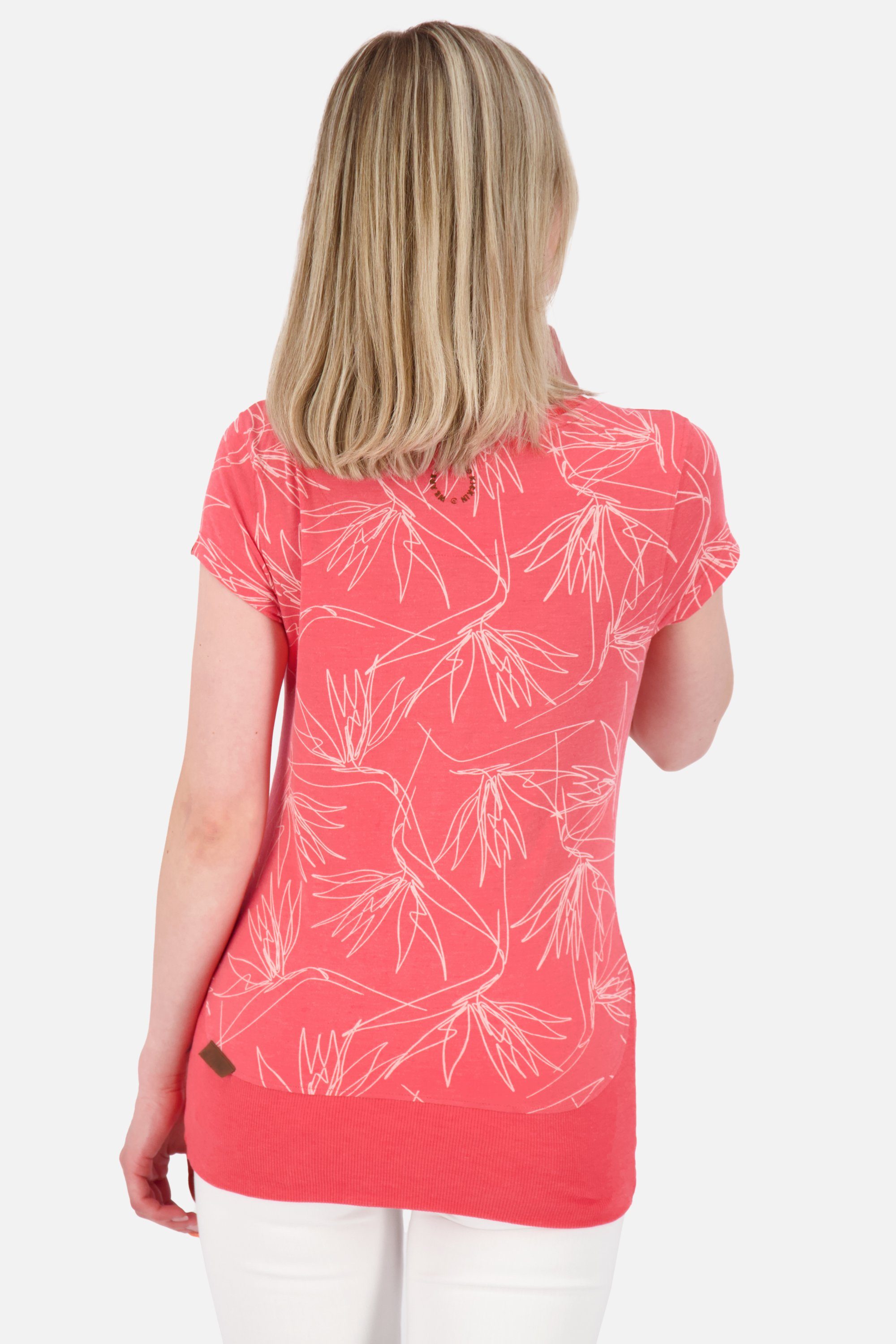 Shirt melange & Damen Kurzarmshirt, coral Kickin B CocoAK Alife Shirt Rundhalsshirt