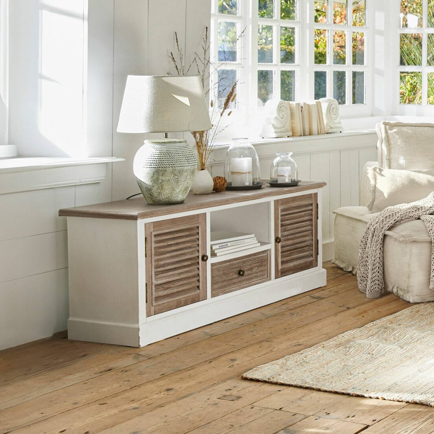 Mirabeau Kommode Sideboard Glencoe antikbraun/antikweiß