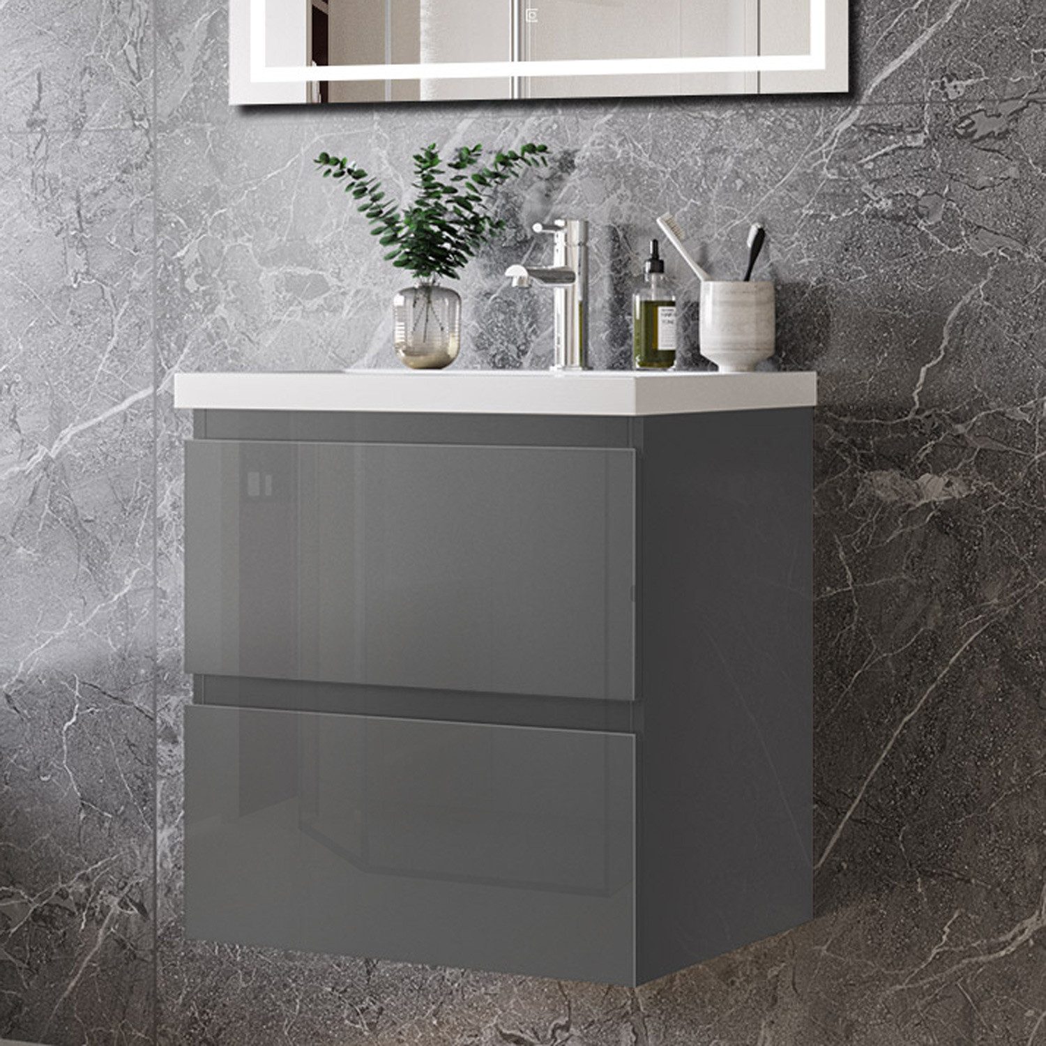 duschspa Waschtisch Waschbecken mit Unterschrank Badmöbel Set Badschrank Wa günstig online kaufen