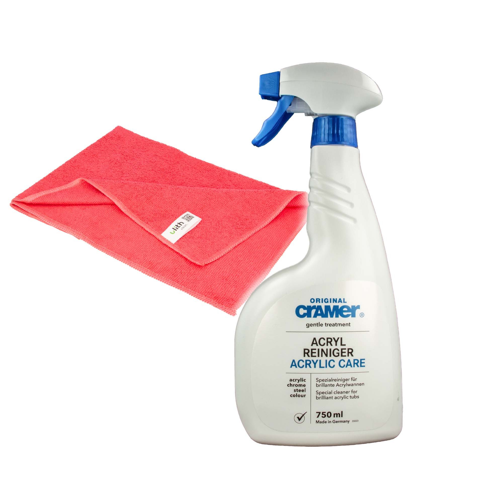 tecuro Acryl-Reiniger 750 ml Sprühflasche - 30211 inkl. Mikrofasertuch Allzweckreiniger