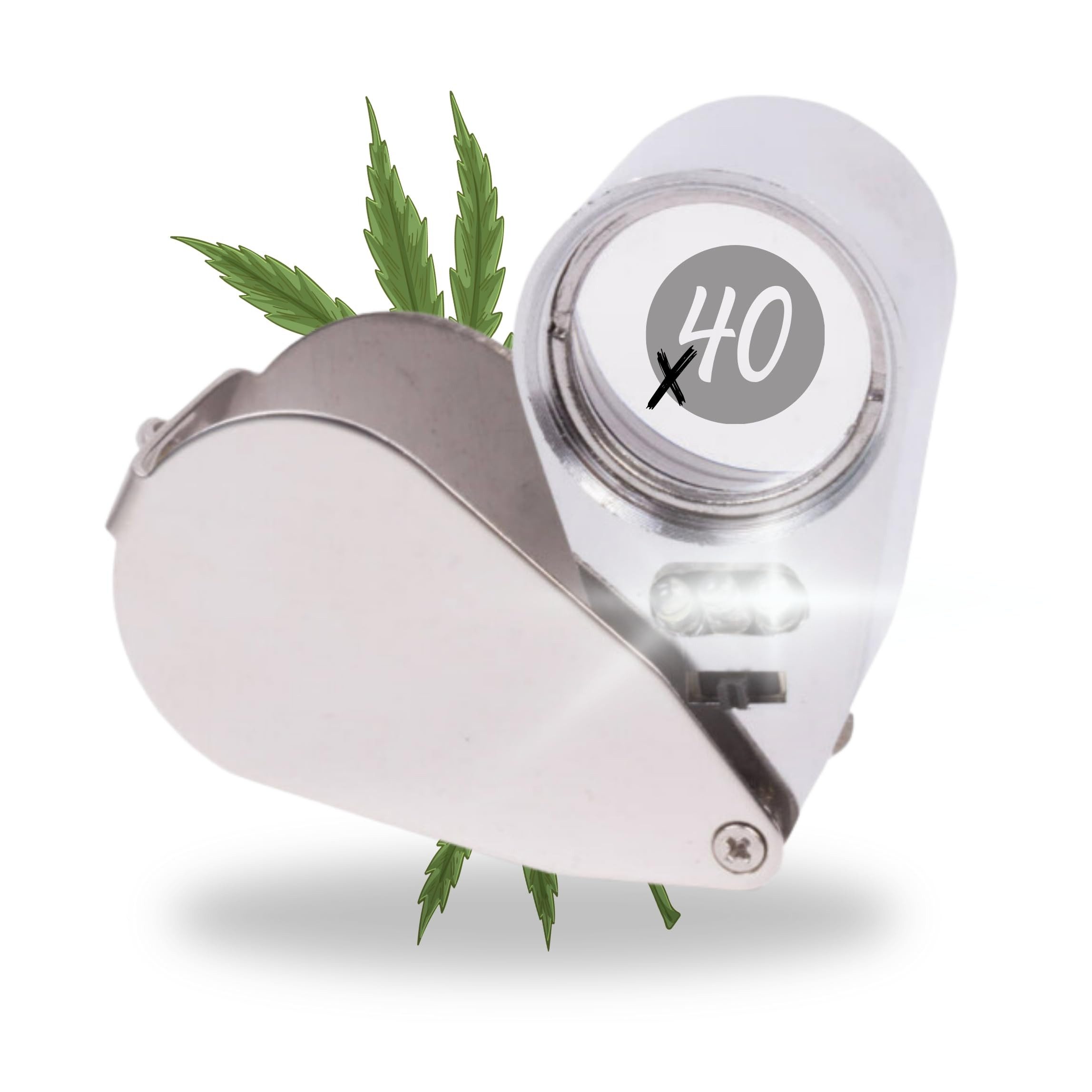 TronicXL Premium Taschenmikroskop für Grow Cannabis Lupe mit LED Leuchte + UV Taschenmikroskop