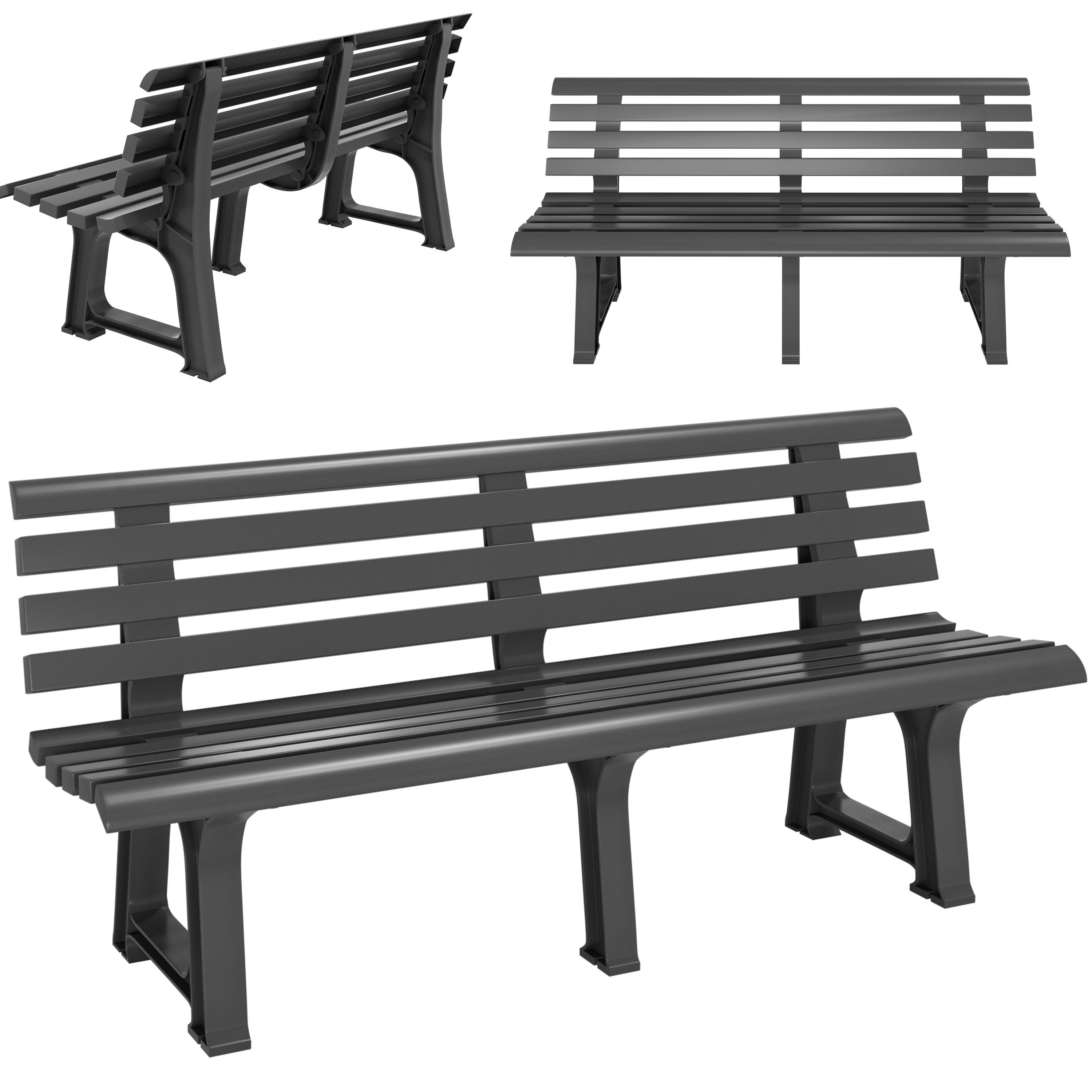 Casaria Gartenbank Orchidea, Sitzbank Wetterfest Kunststoff 240kg Belastbar günstig online kaufen