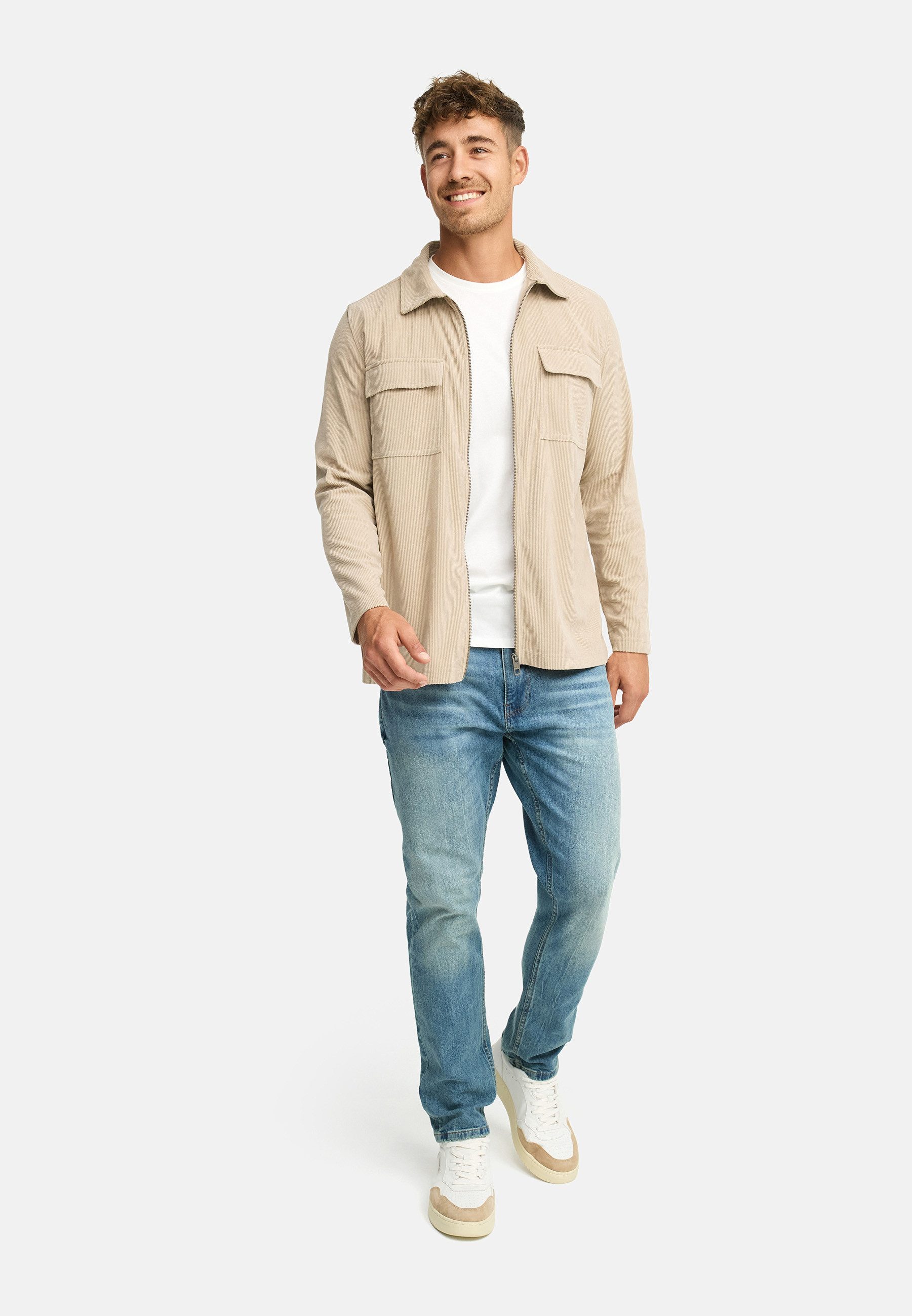INDICODE Langarmhemd Herren INNemoto Zip Herrenhemd Langarm Leichtes Zip-Hemd mit Brusttaschen – Bild 5 von 5