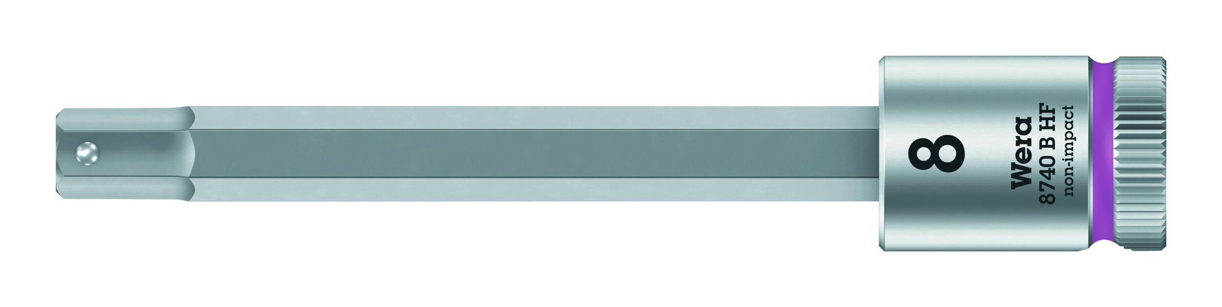 Wera Steckschlüssel, Schraubendrehereinsatz 3/8" Innensechskant m. Haltefunktion 8 x 100 mm