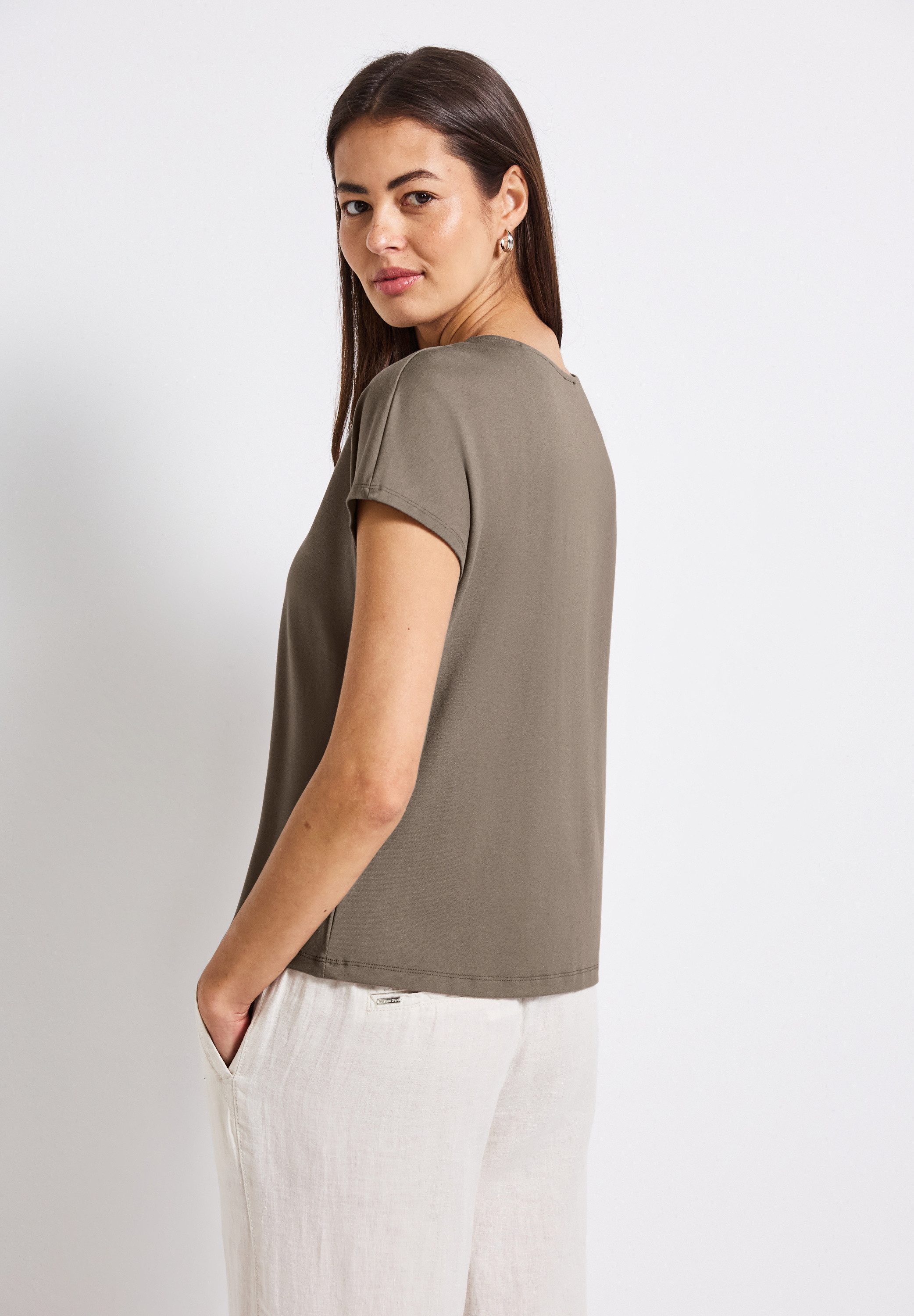 STREET ONE Shirttop mit Cut-Out Detail