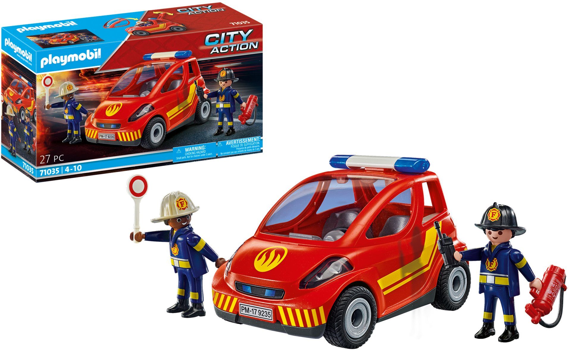 Playmobil® Konstruktions-Spielset »Feuerwehr Kleinwagen (71035),  City-Action«, (27 St), Made in Germany