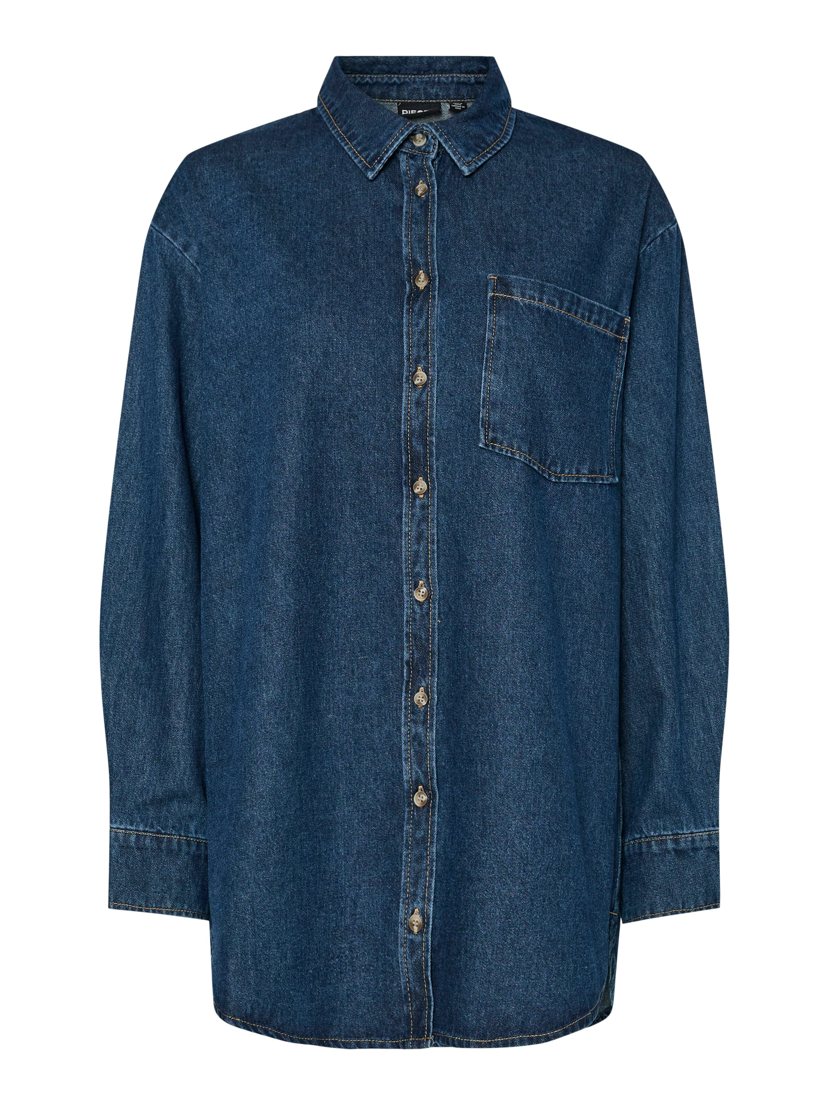 pieces Jeansbluse PCMAISIE LS DENIM SHIRT günstig online kaufen