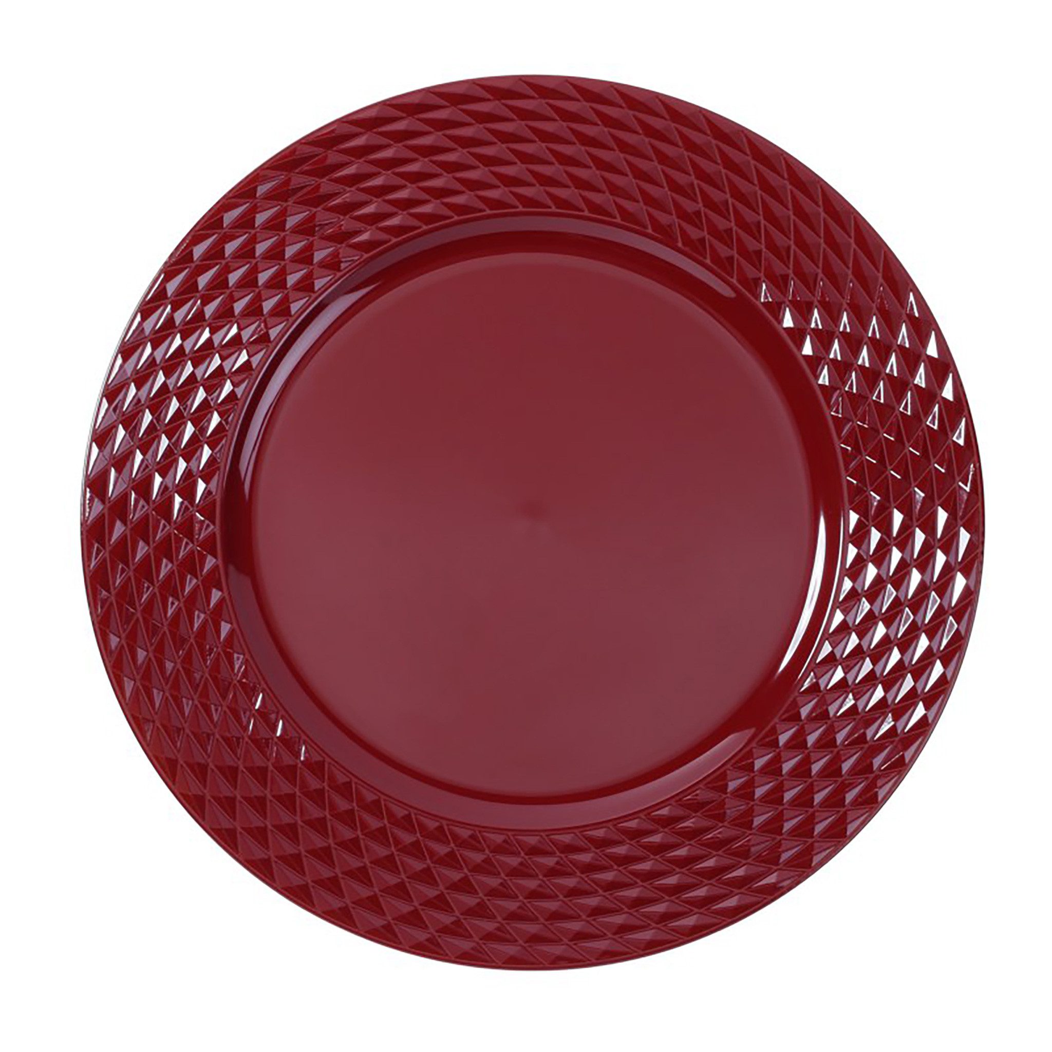 MAGIC by Inge Dekoteller, Dekoteller 33cm Kunststoff Rauten - Rot günstig online kaufen