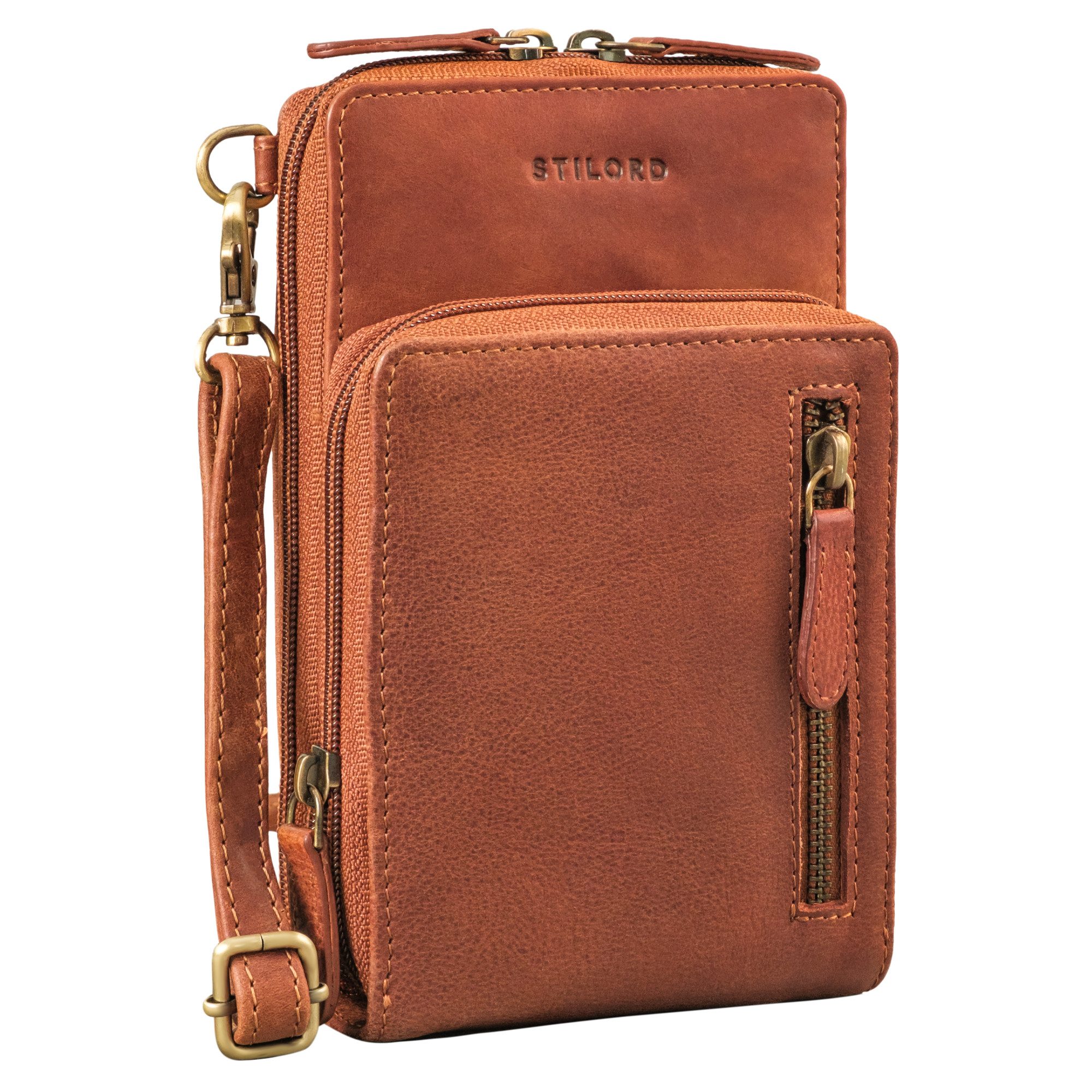 Handtasche "Payton" 2-1 Leder Handytasche mit Geldbörse zum Umhängen