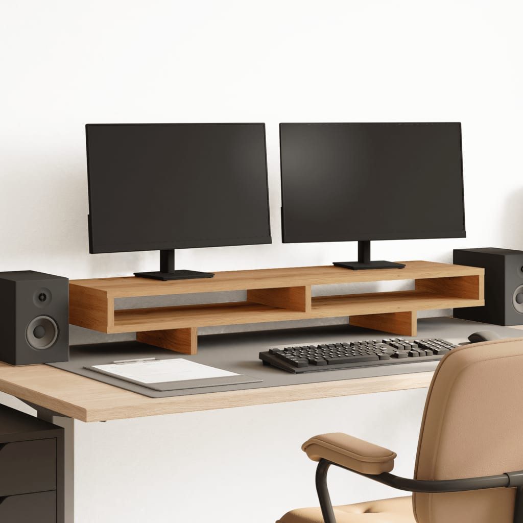 vidaXL Monitorständer Monitorständer Artisan-Eiche 100x27x15 cm Holzwerkstoff