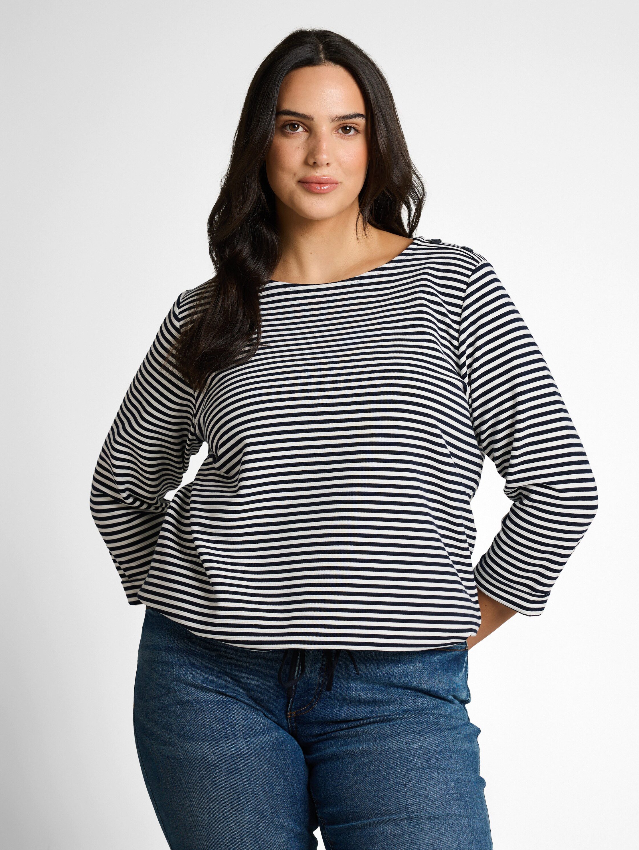 TOM TAILOR PLUS T-Shirt mit Streifen Muster günstig online kaufen