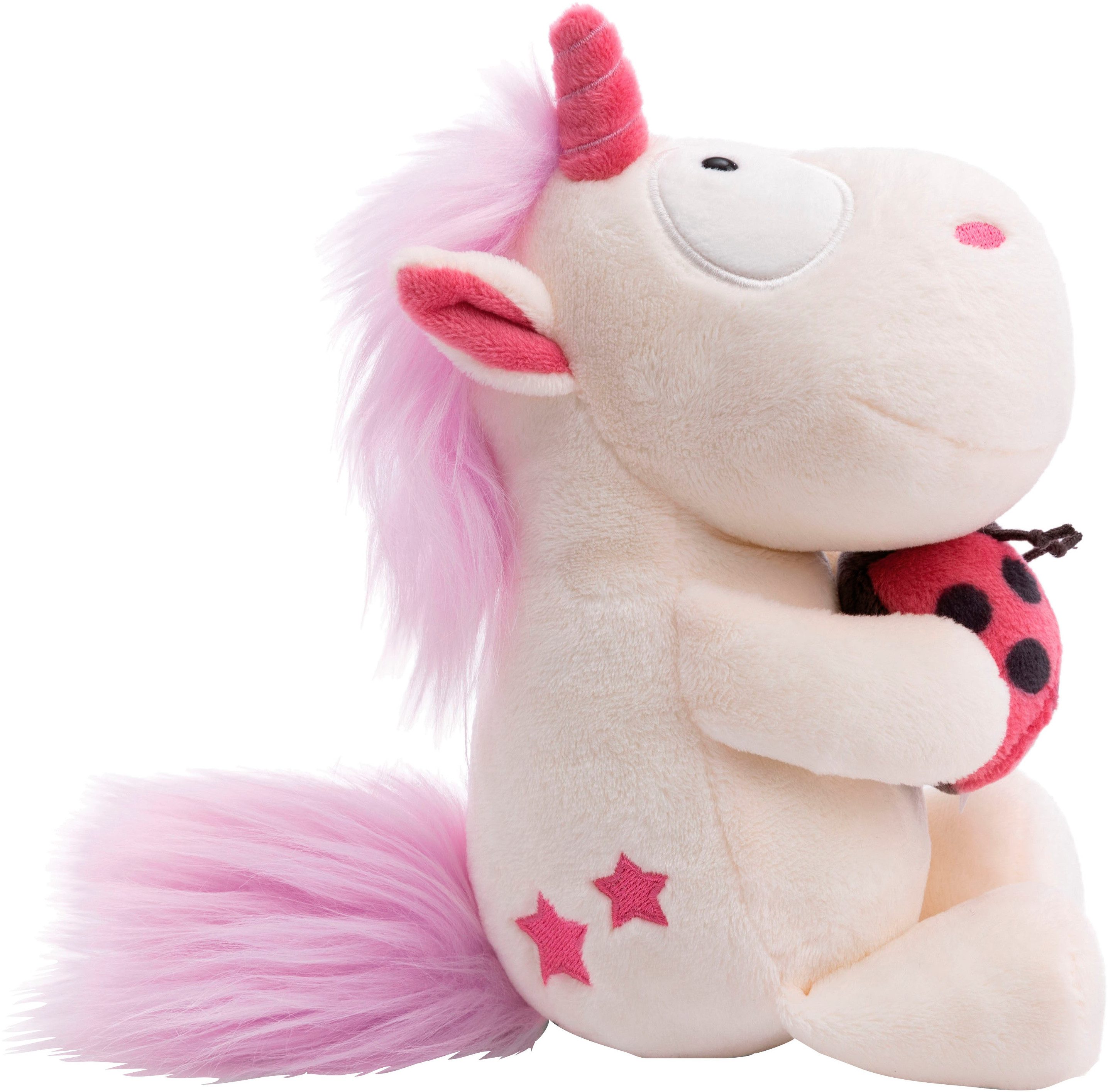 Nici Kuscheltier Theodor & Friends, Einhorn Theodor mit Marienkäfer, 25 cm