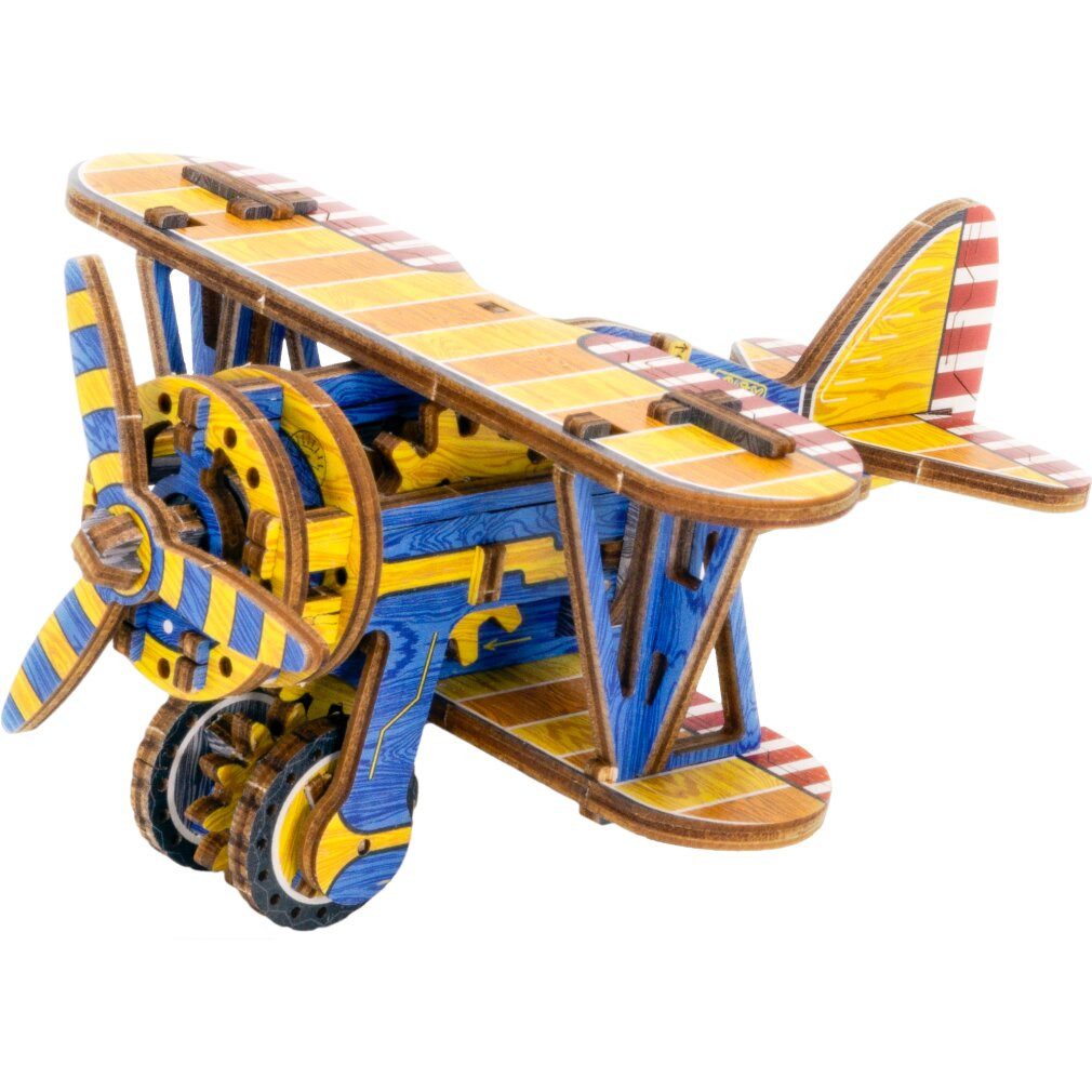 Wooden City Puzzle 3D Puzzle Doppeldecker Limited Edition 65 Teile, Puzzleteile